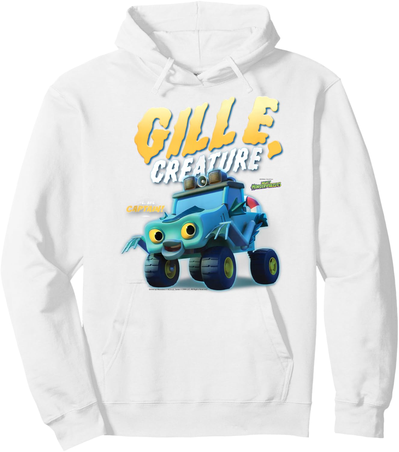 DreamWorks Mighty MonsterWheelies Gille Creature Hoodie - Hoodie | White