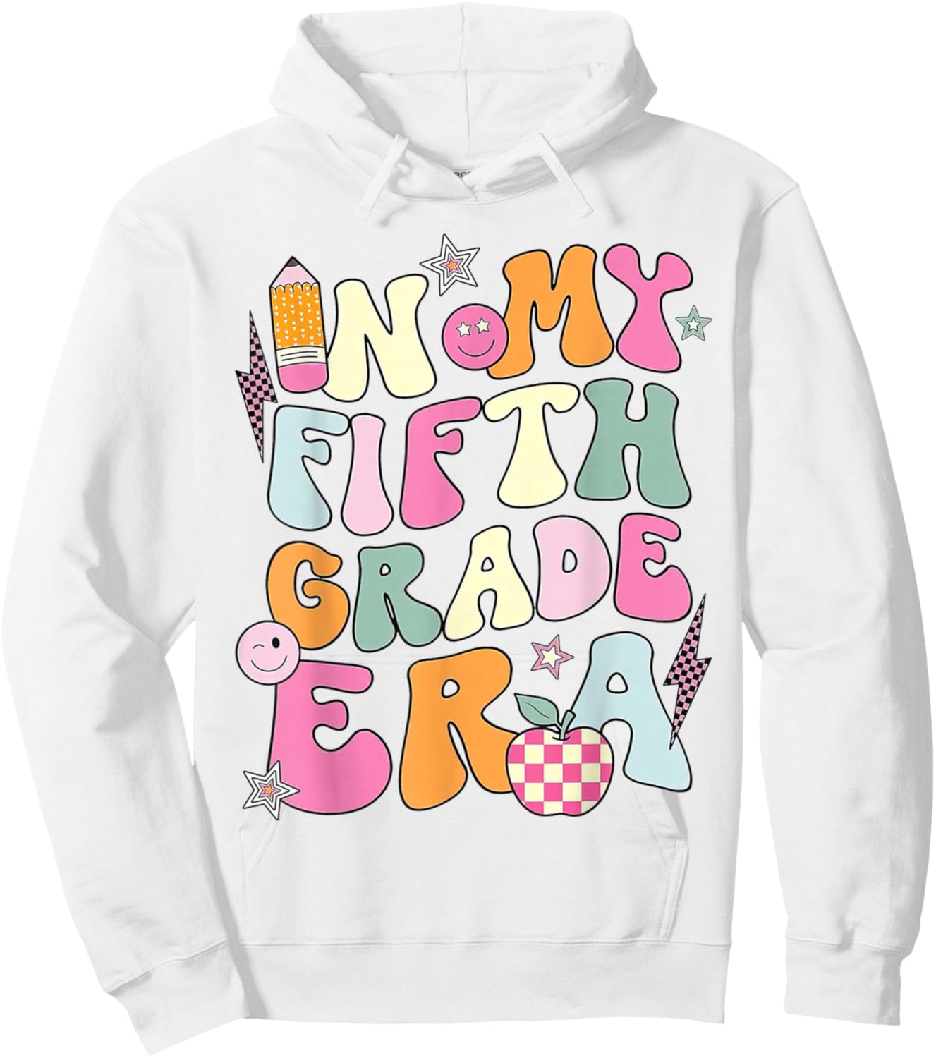 In My Fifth Grade Era 5th Grade Girl Teacher Back to School Hoodie - Hoodie | White
