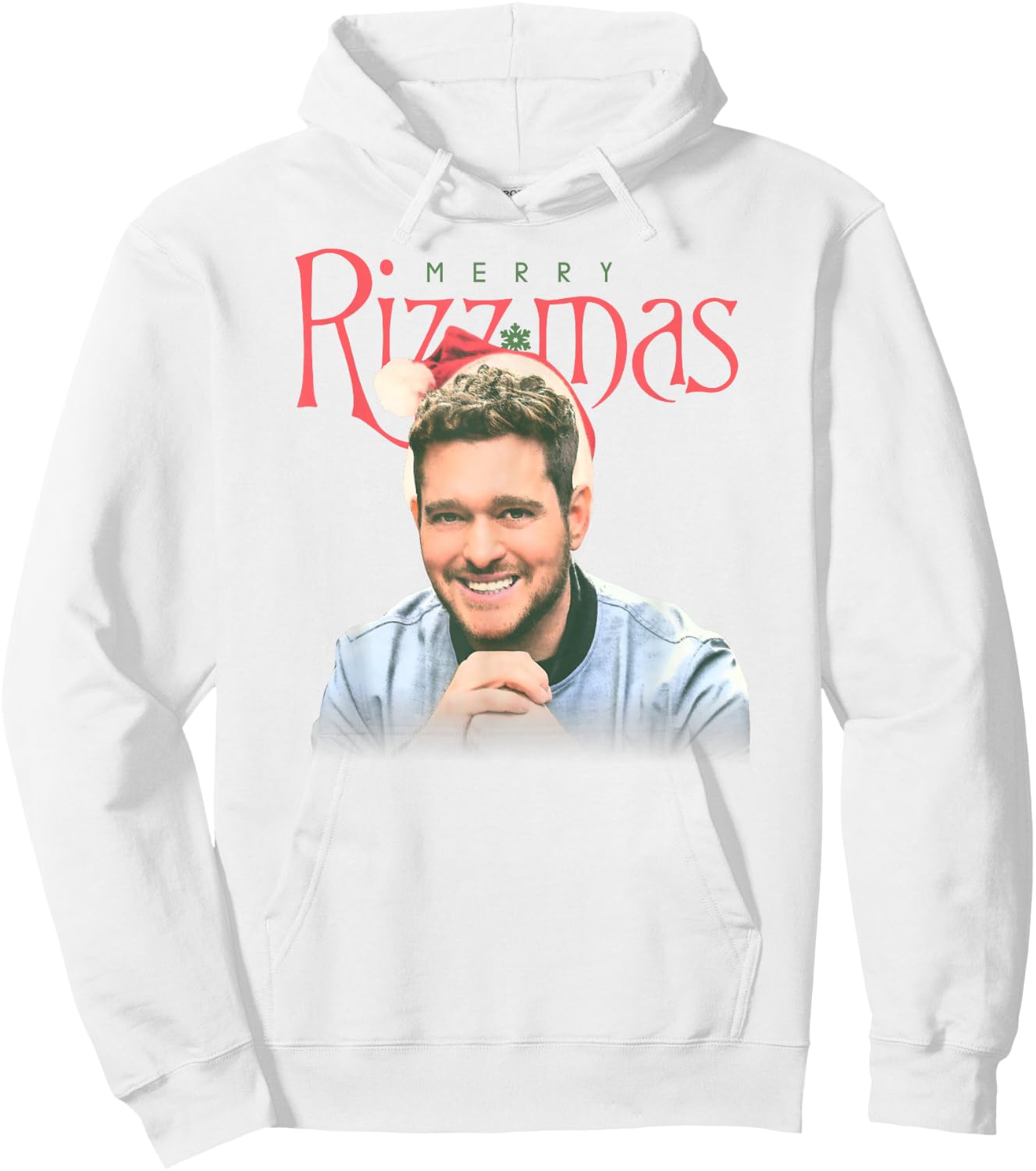 Michael Bublé Merry Rizzmas Hoodie - Hoodie | White