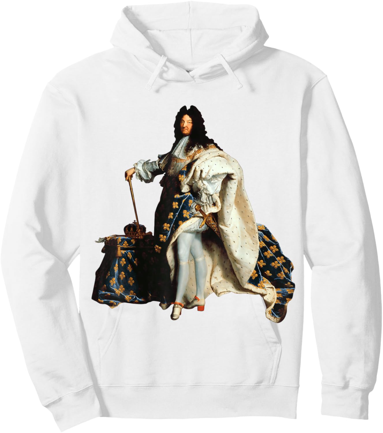 Louis XIV, Louis 14, French King Royalist Fleur de Lys Hoodie - Hoodie | White