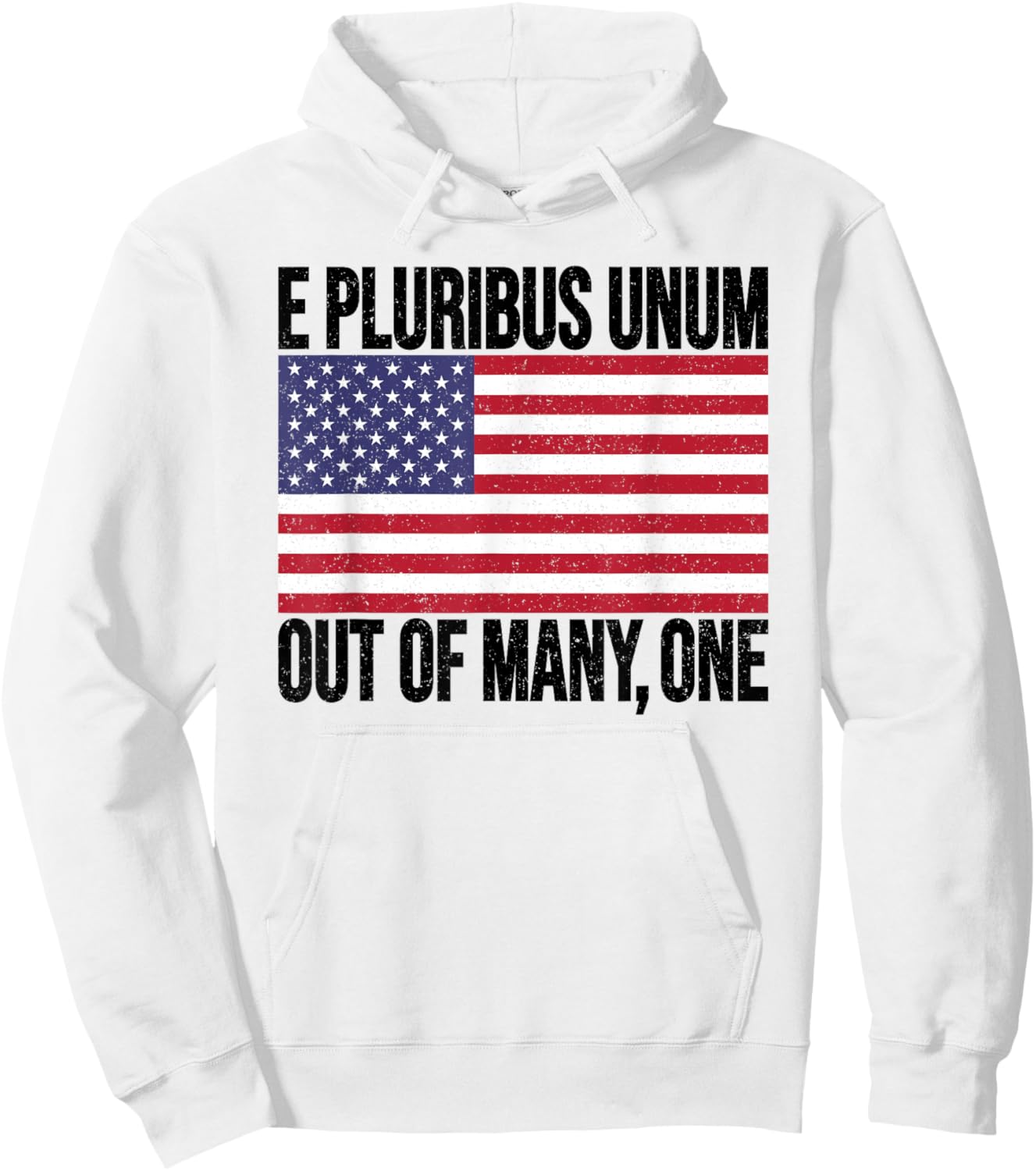 E PLURIBUS UNUM USA FLAG Men Hoodie - Hoodie | White