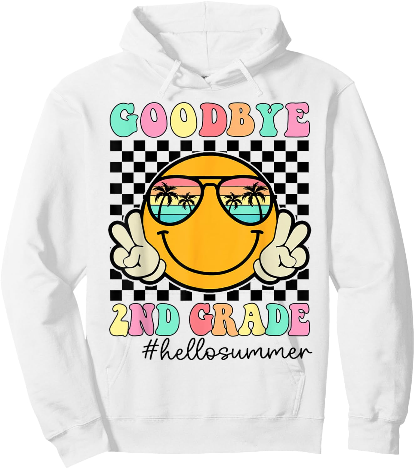 Goodbye 2nd Grade Graduation Class Of 2024 Hello Summer Men Women Girls Kids Hoodie - Hoodie | White