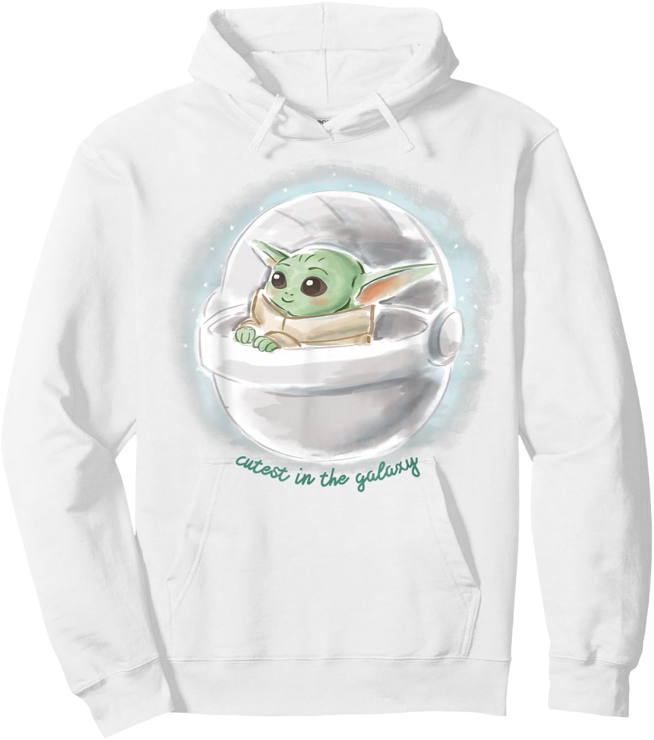 Star Wars The Mandalorian The Child Cutest In The Galaxy Hoodie - Hoodie | White