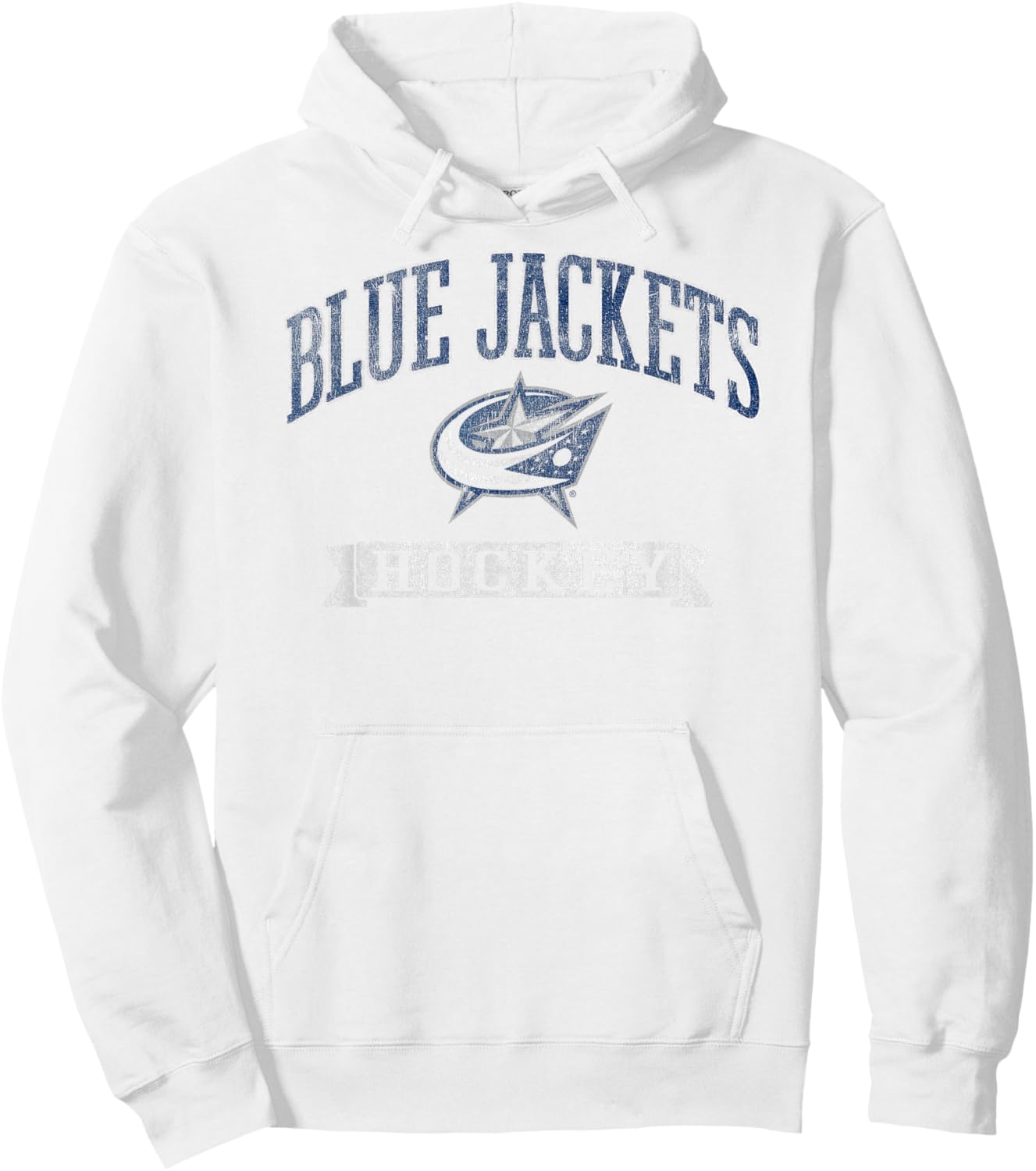 Columbus Blue Jackets Vintage Hockey Red Officially Licensed Hoodie - Hoodie | White