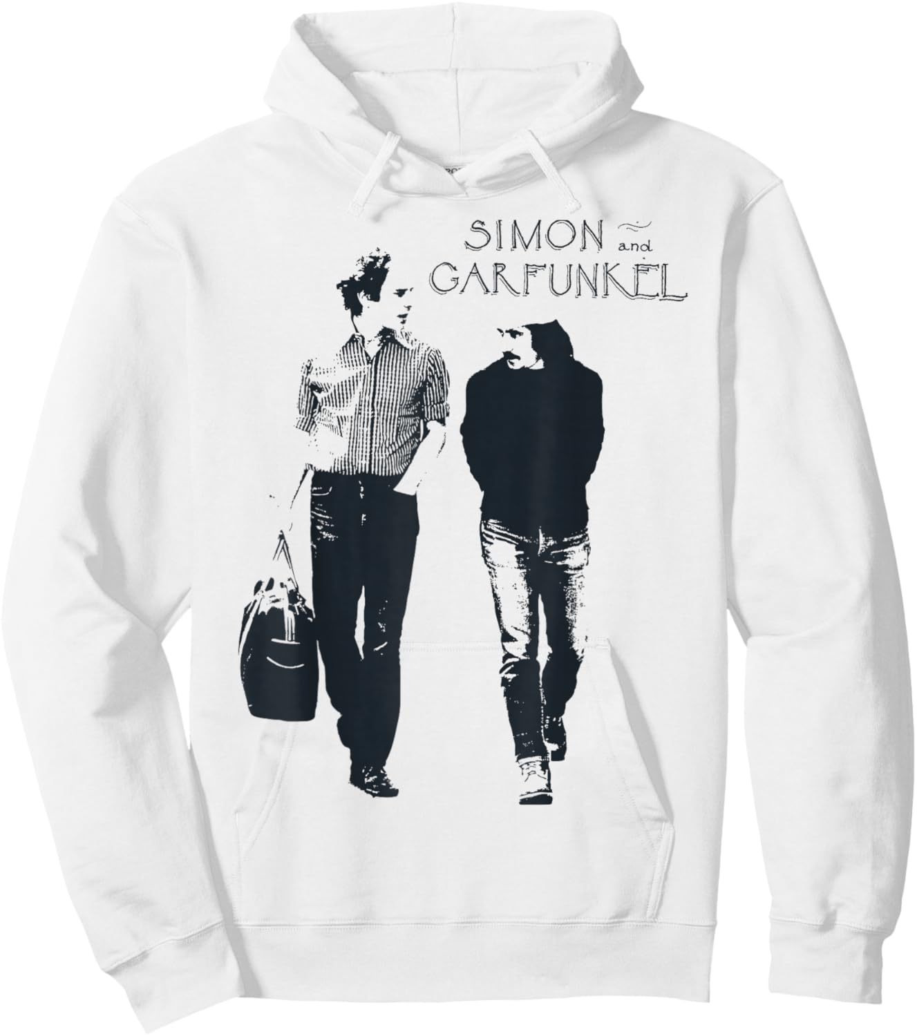 Simon & Garfunkel - Walking Hoodie - Hoodie | White