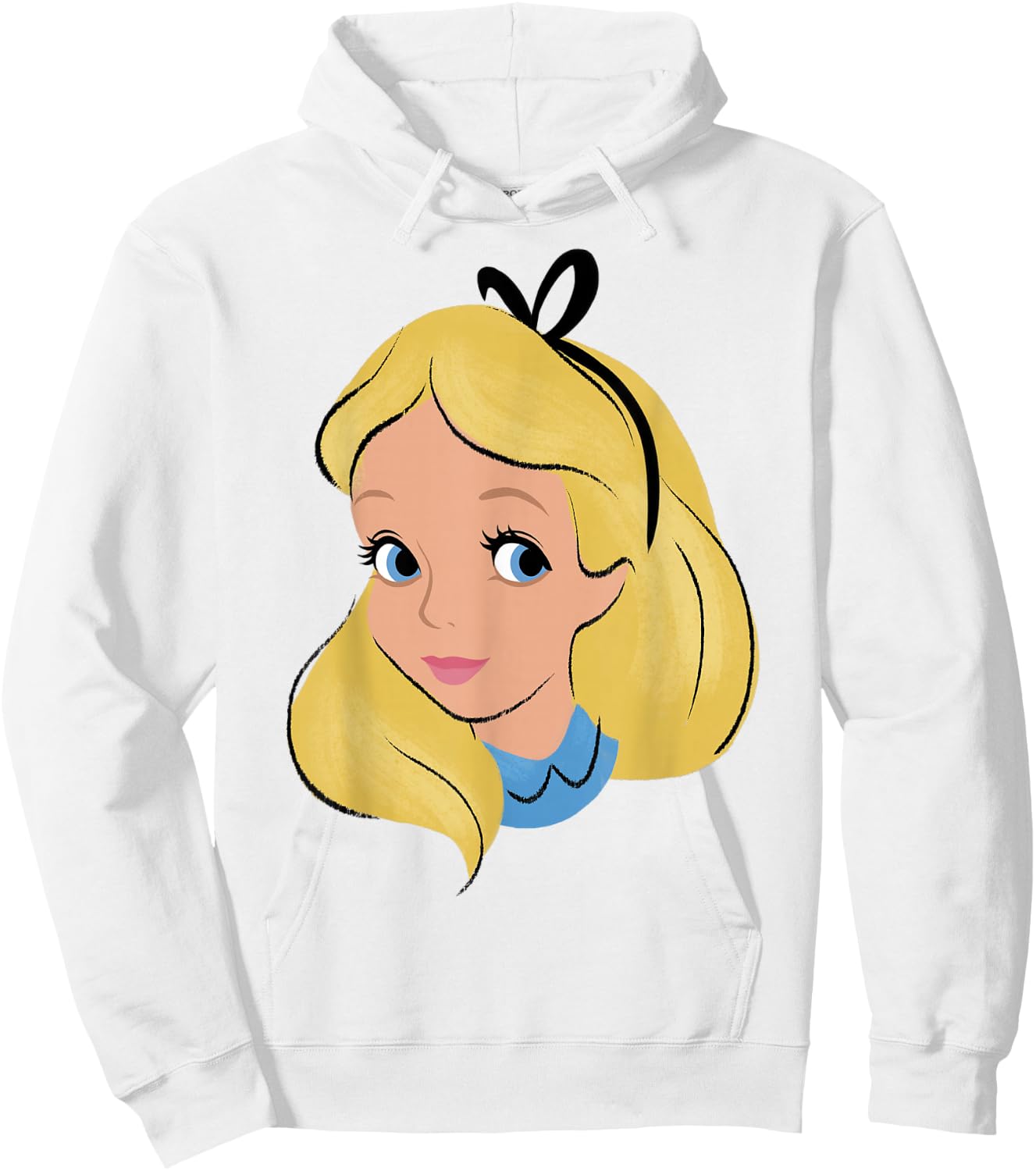Disney Alice in Wonderland Alice Big Face Hoodie - Hoodie | White