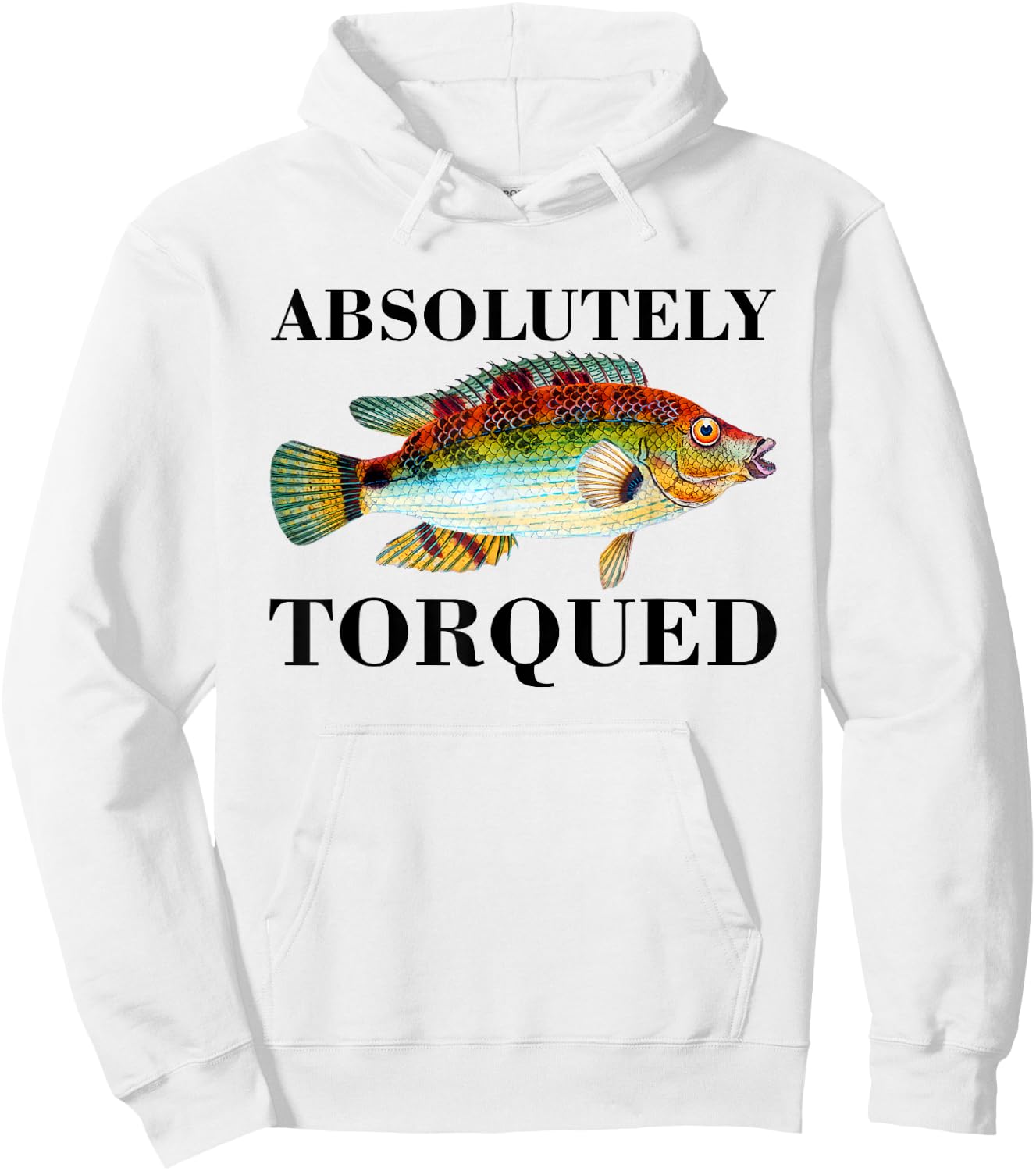 Absolutely Torqued Fish Hoodie - Hoodie | White