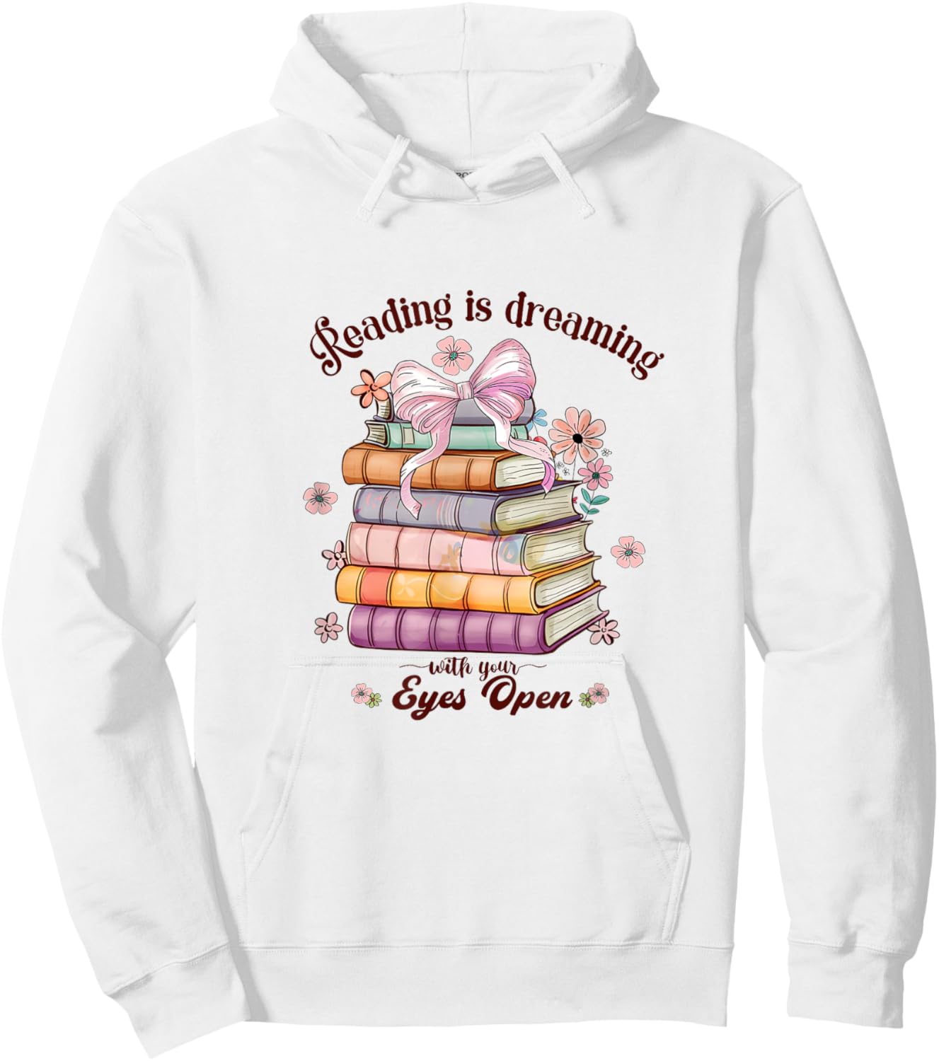 Reading is dreaming with your eyes open Hoodie - Hoodie | White