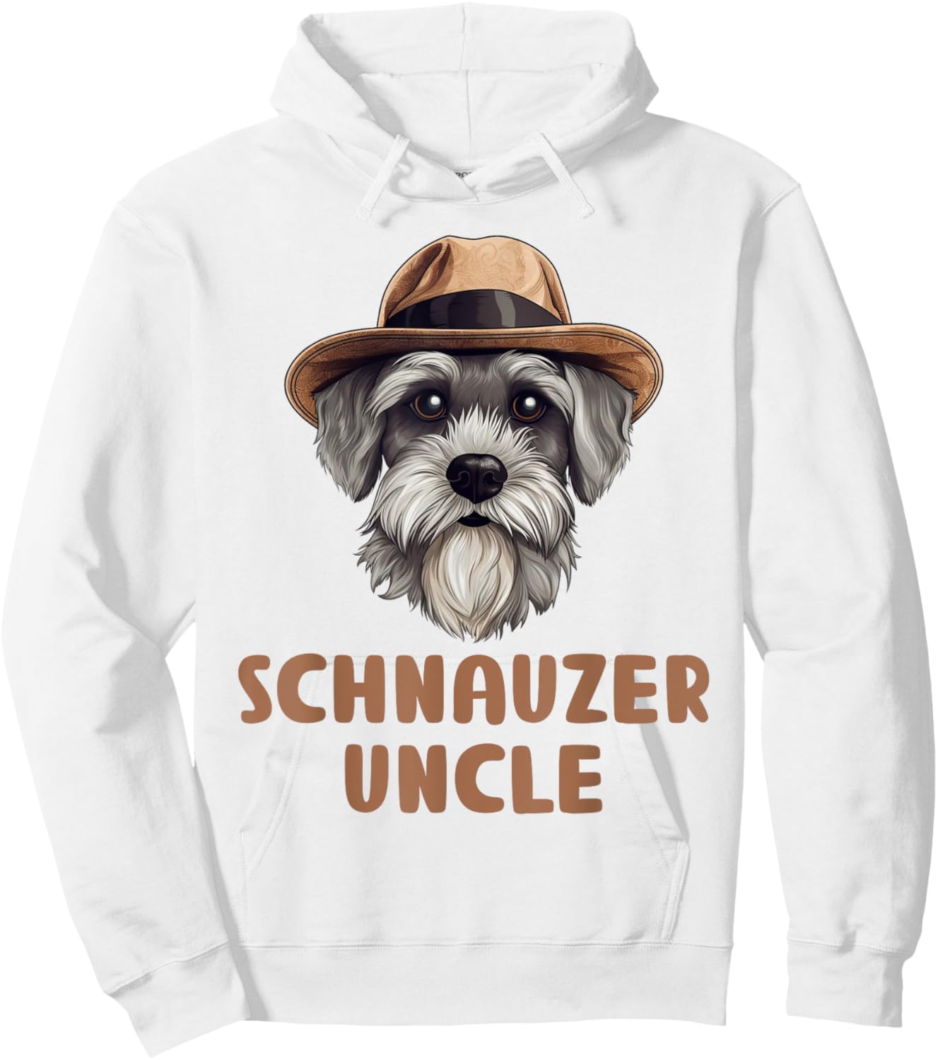 Cute Schnauzer Uncle Dog Lovers Gift Miniature Schnauzer Men Women Girls Kids Hoodie - Hoodie | White