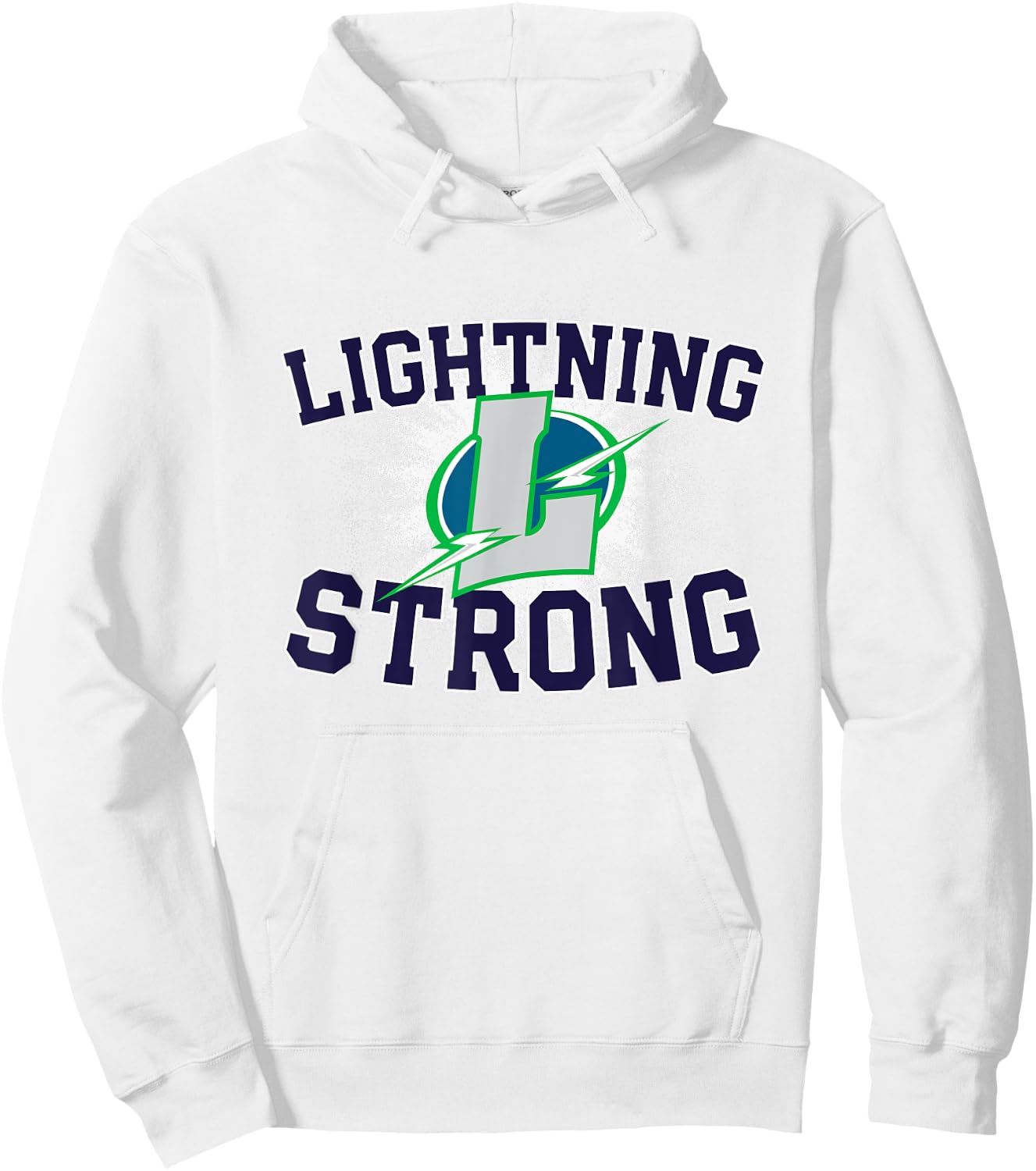 Lapeer Lightning Logo Strong Flag HS Hoodie - Hoodie | White