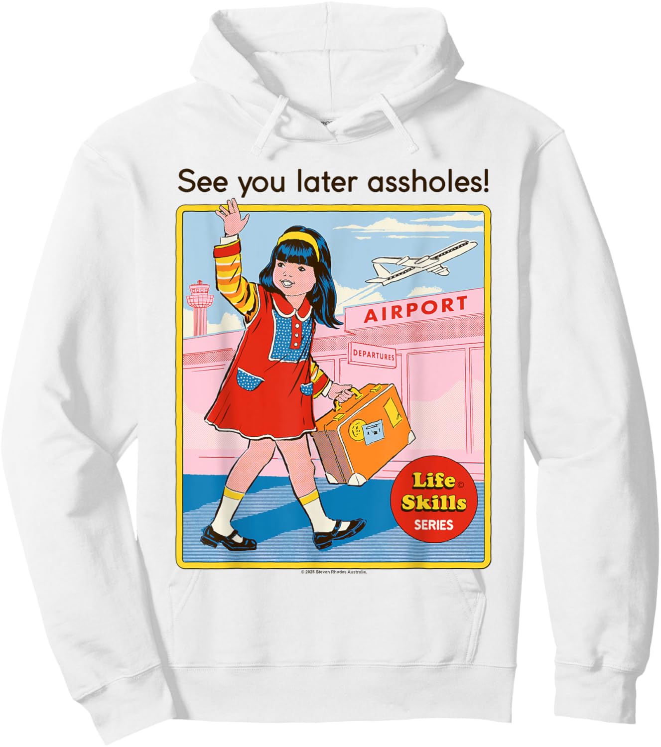 See You Later Sarcastic Retro Vintage Funny Adult Humor Hoodie - Hoodie | White