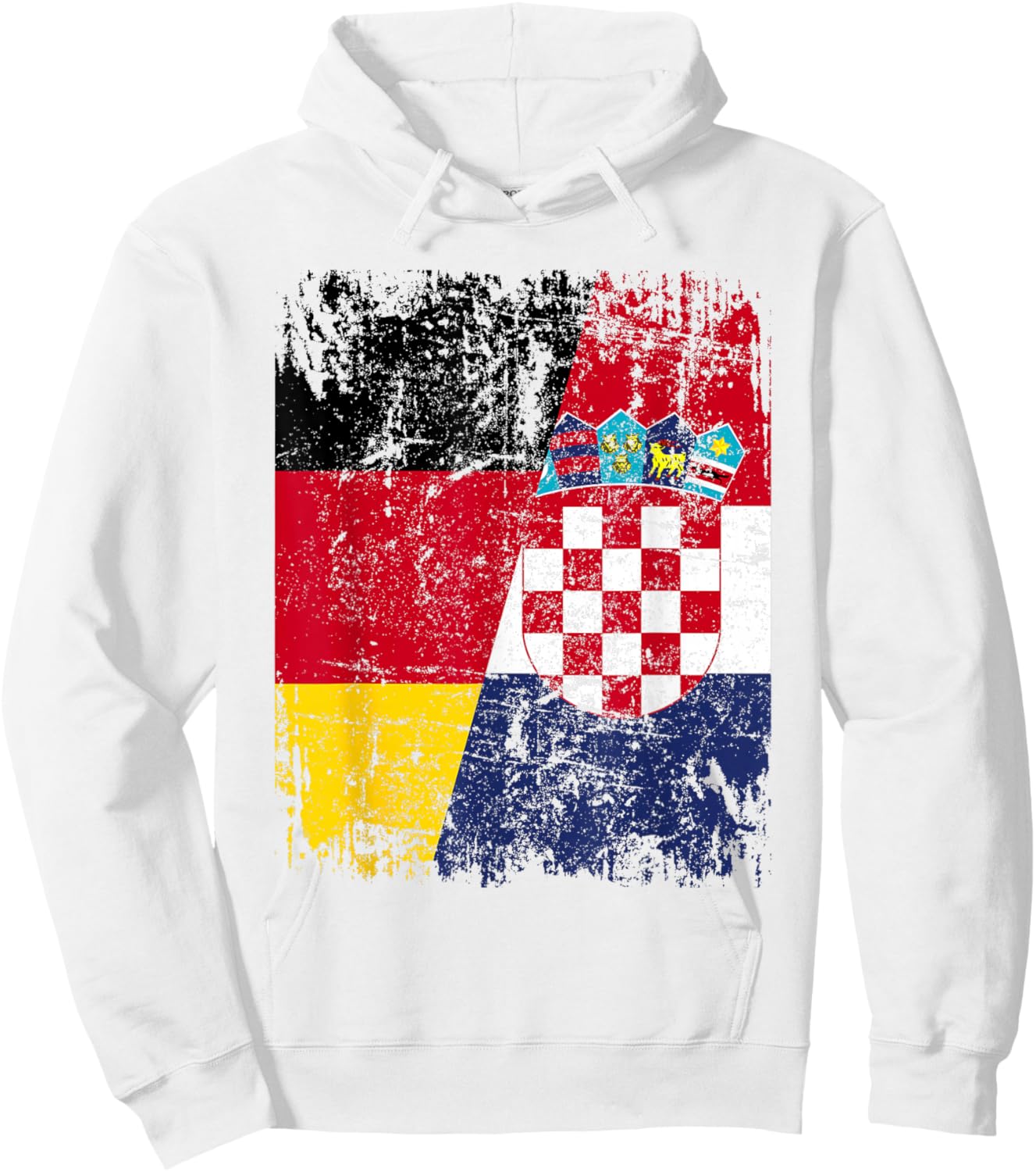 KROATIEN DEUTSCHLAND Flagge | Damen Herren Kinder | Kroatien Hoodie - Hoodie | White