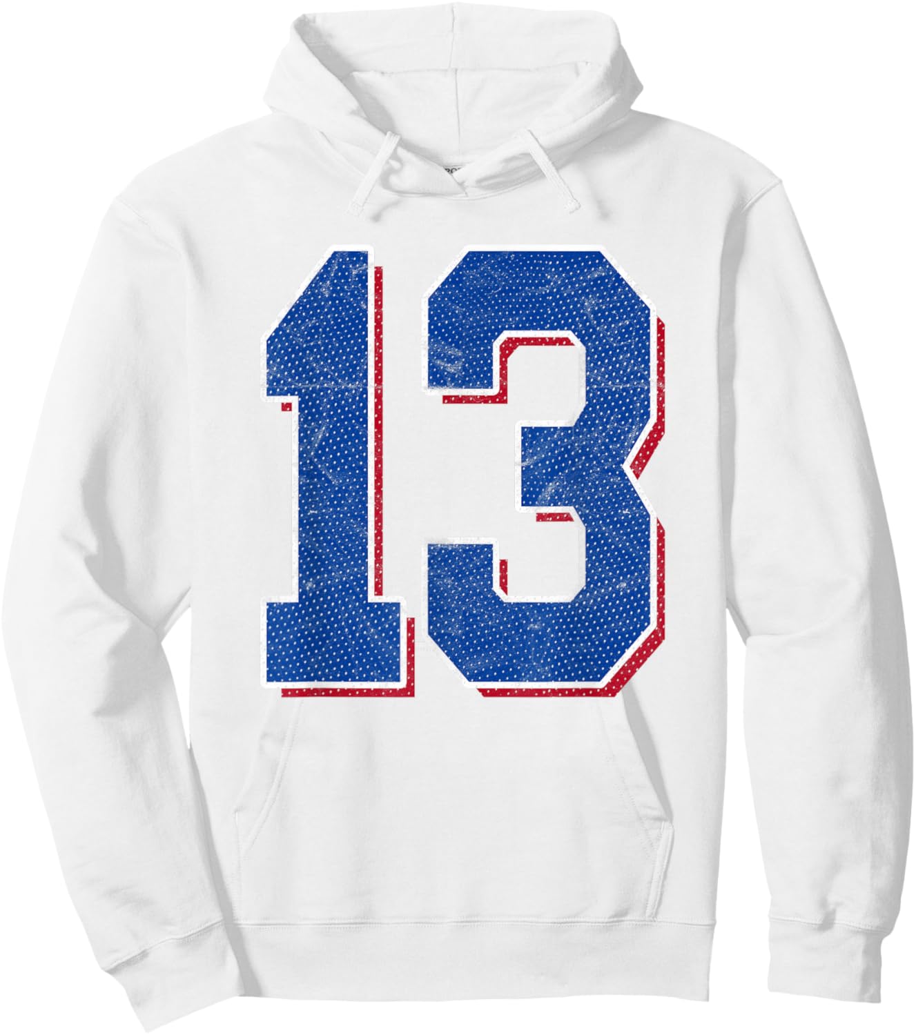 Number 13 Numbered Uniform Sports Team Jersey 13th Birthday Hoodie - Hoodie | White