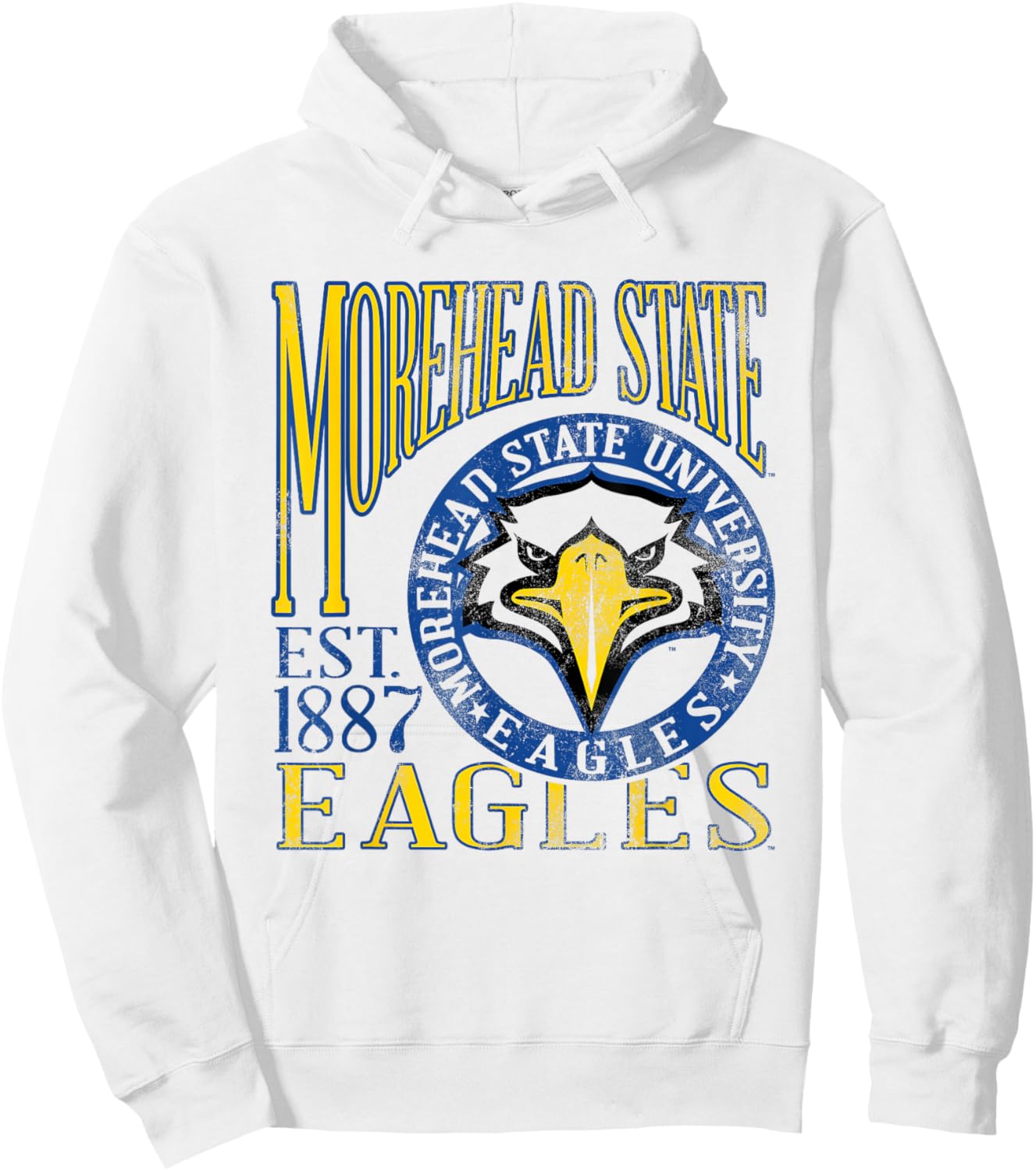 Morehead State Eagles Vintage Dibs White Officially Licensed Hoodie - Hoodie | White