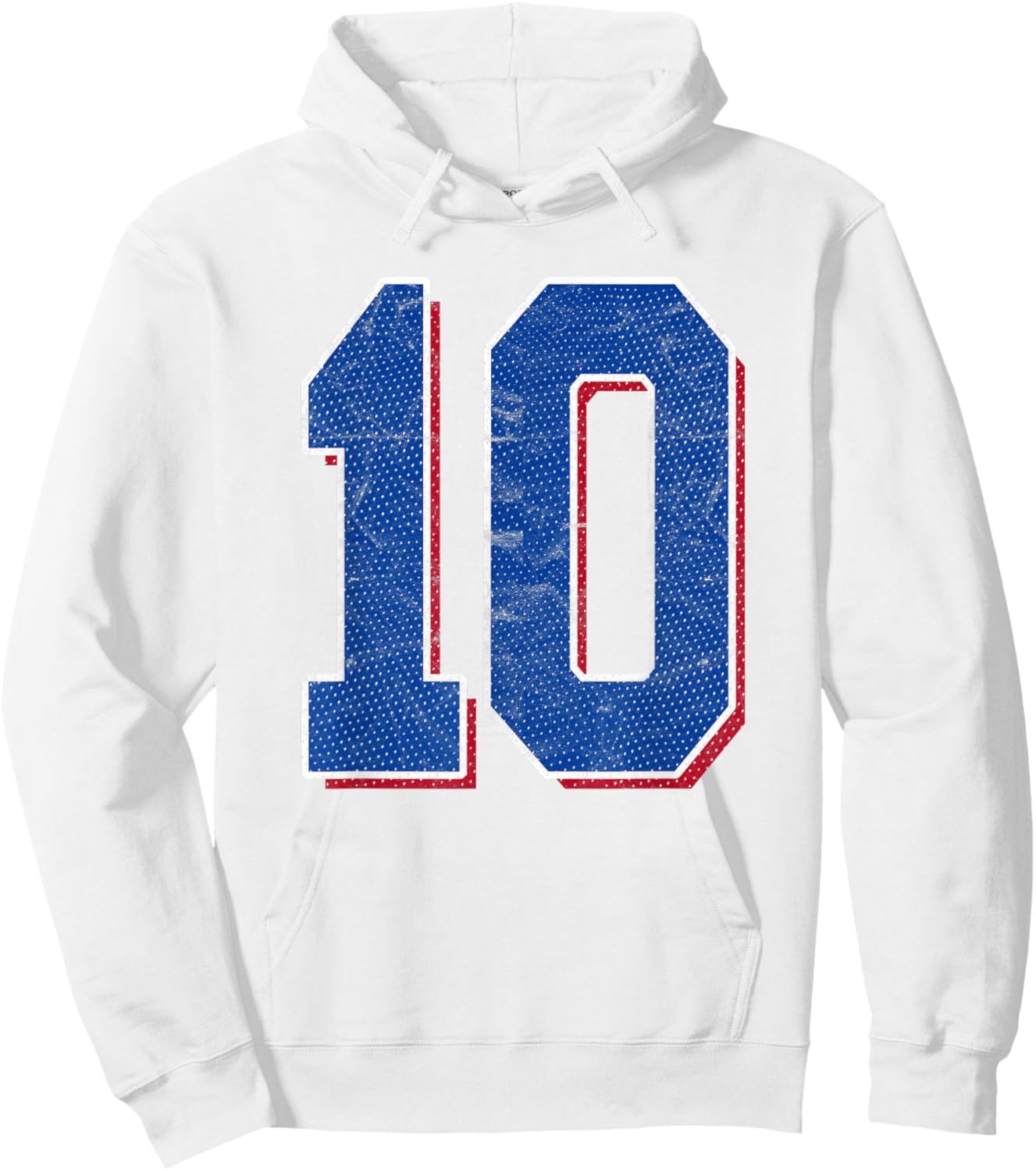 Number 10 Numbered Uniform Sports Team Jersey 10th Birthday Hoodie - Hoodie | White