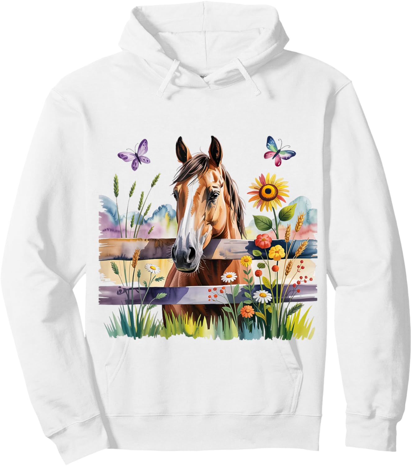 Süßes Pferde Motiv für Mädchen Stall und Reiten Hoodie - Hoodie | White