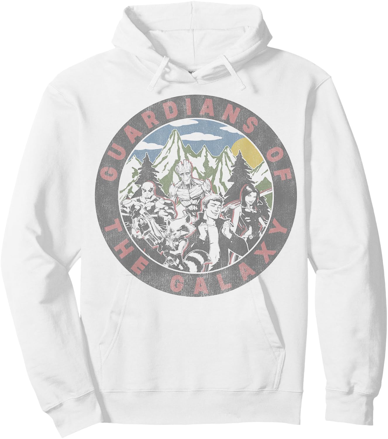 Marvel Guardians of The Galaxy Group Shot Retro Hoodie - Hoodie | White