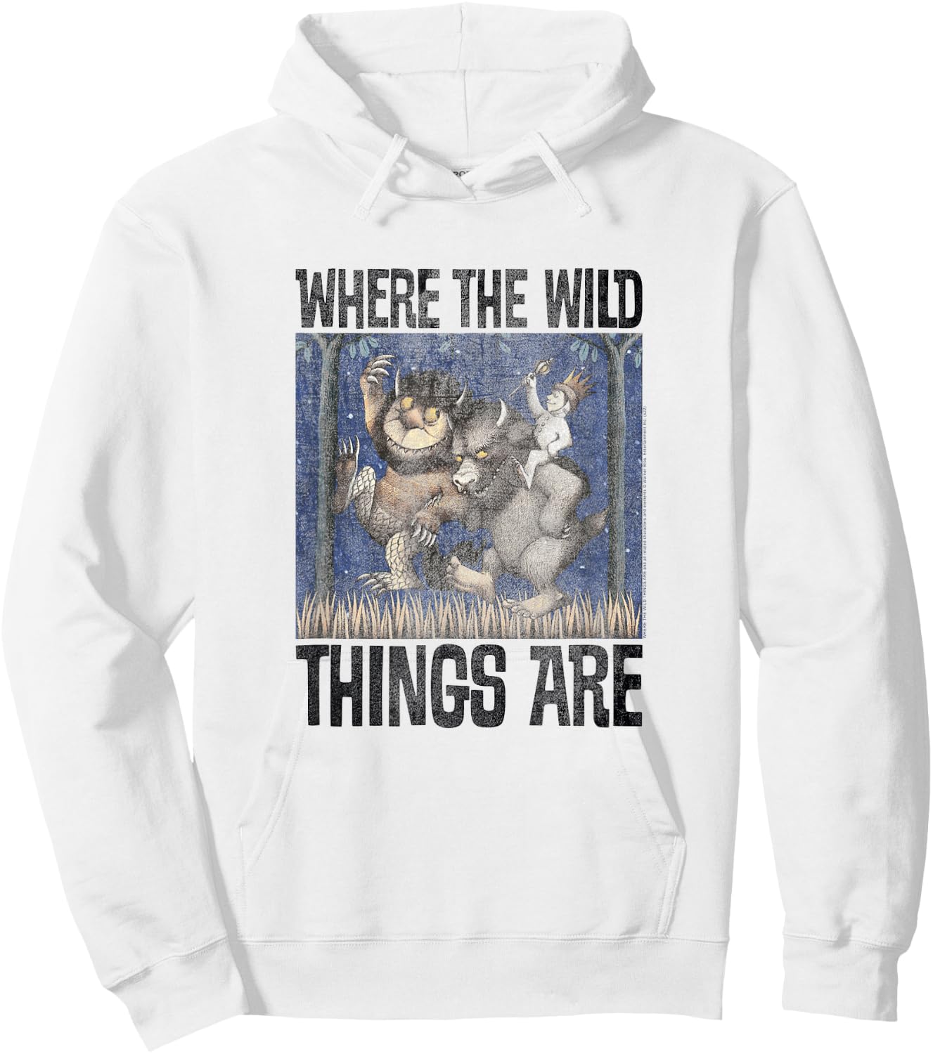 Where The Wild Things are Characters Walking Hoodie - Hoodie | White