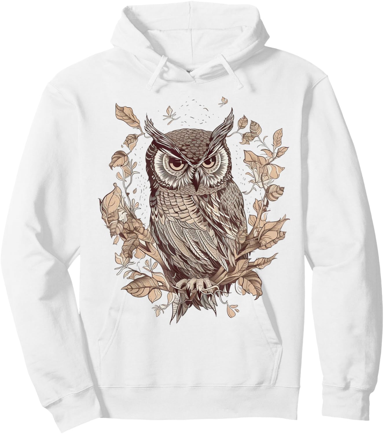 Moon Owl Birds Owl Gifts Graphic Women Boys Girls Hoodie - Hoodie | White