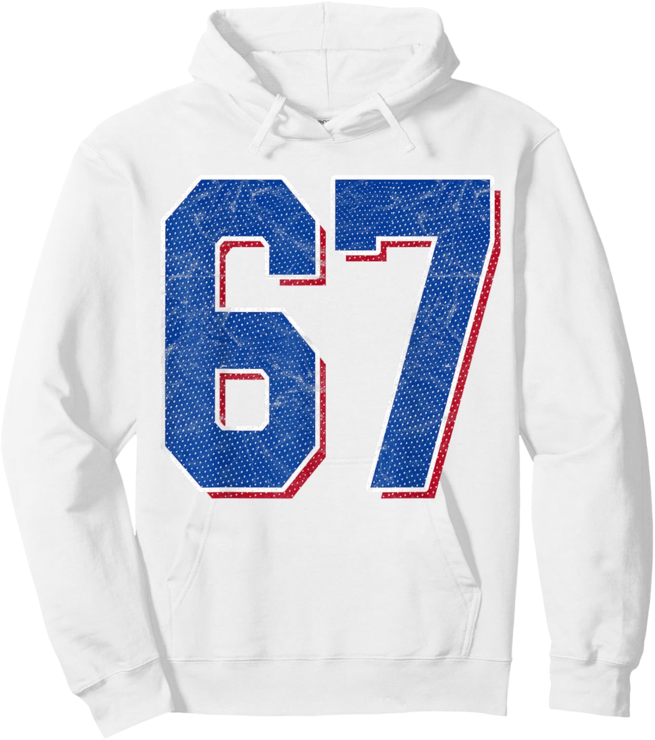Number 67 Numbered Uniform Sports Team Jersey 67th Birthday Hoodie - Hoodie | White