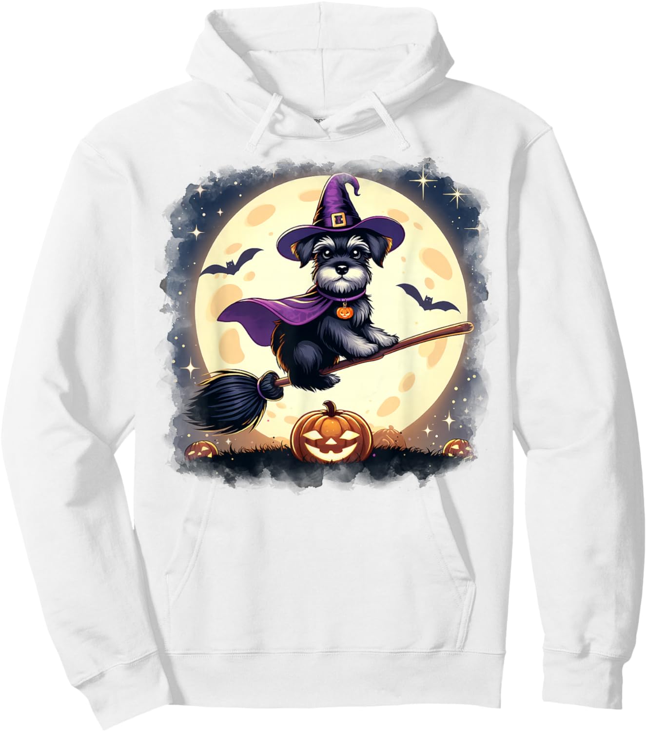 Miniature Schnauzer Halloween Costume Dog Lover Women Girls Hoodie - Hoodie | White