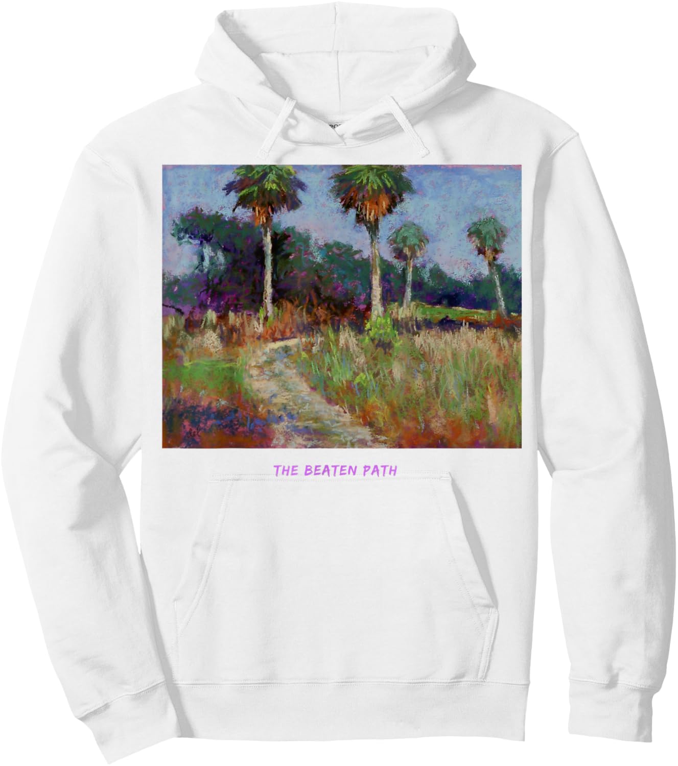 tropical arty- The Beaten Path Hoodie - Hoodie | White
