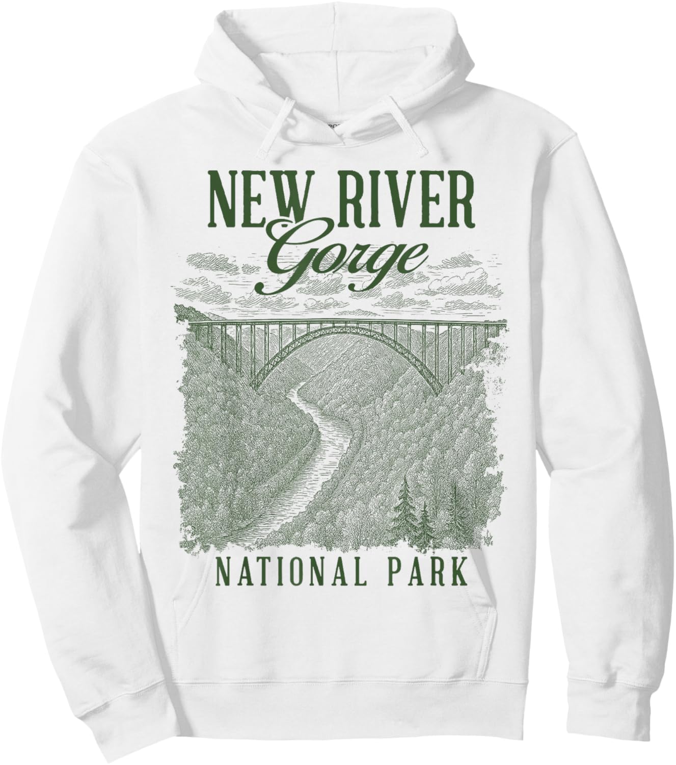 New River Gorge National Park Traveling Nature Exploring Hoodie - Hoodie | White