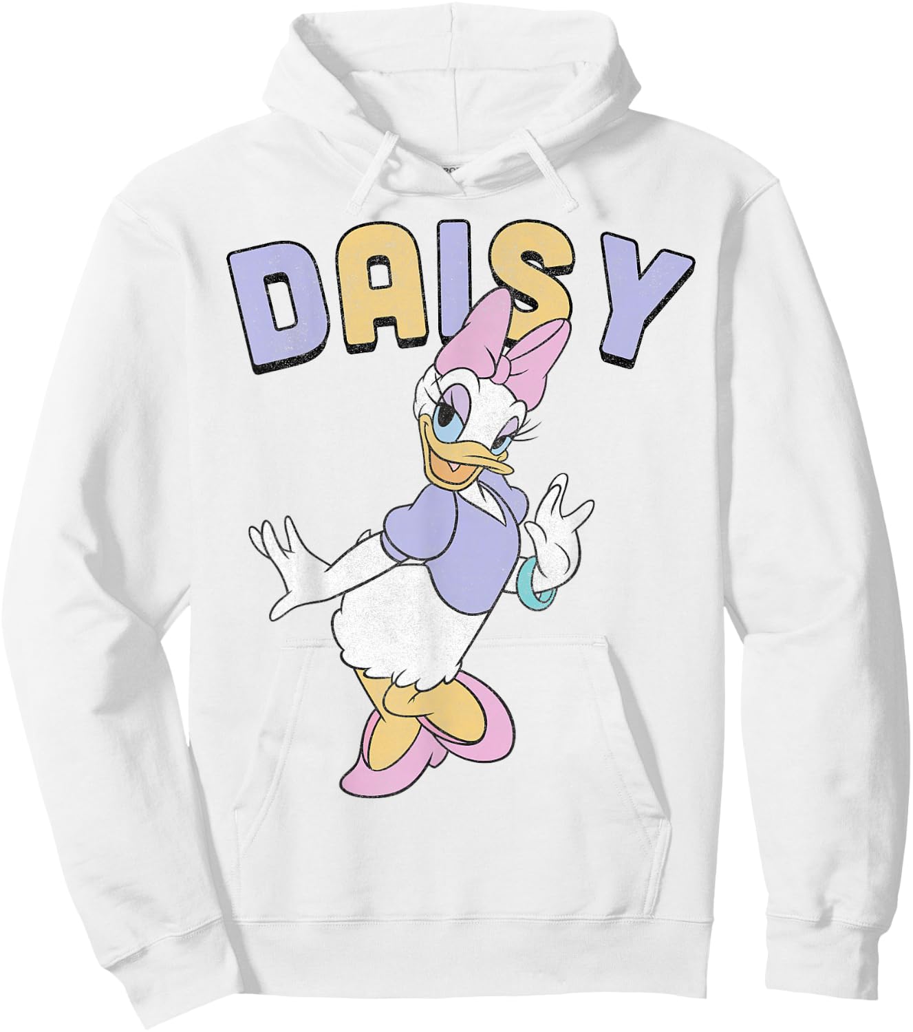 Disney Mickey And Friends Daisy Duck Simple Portrait Hoodie - Hoodie | White