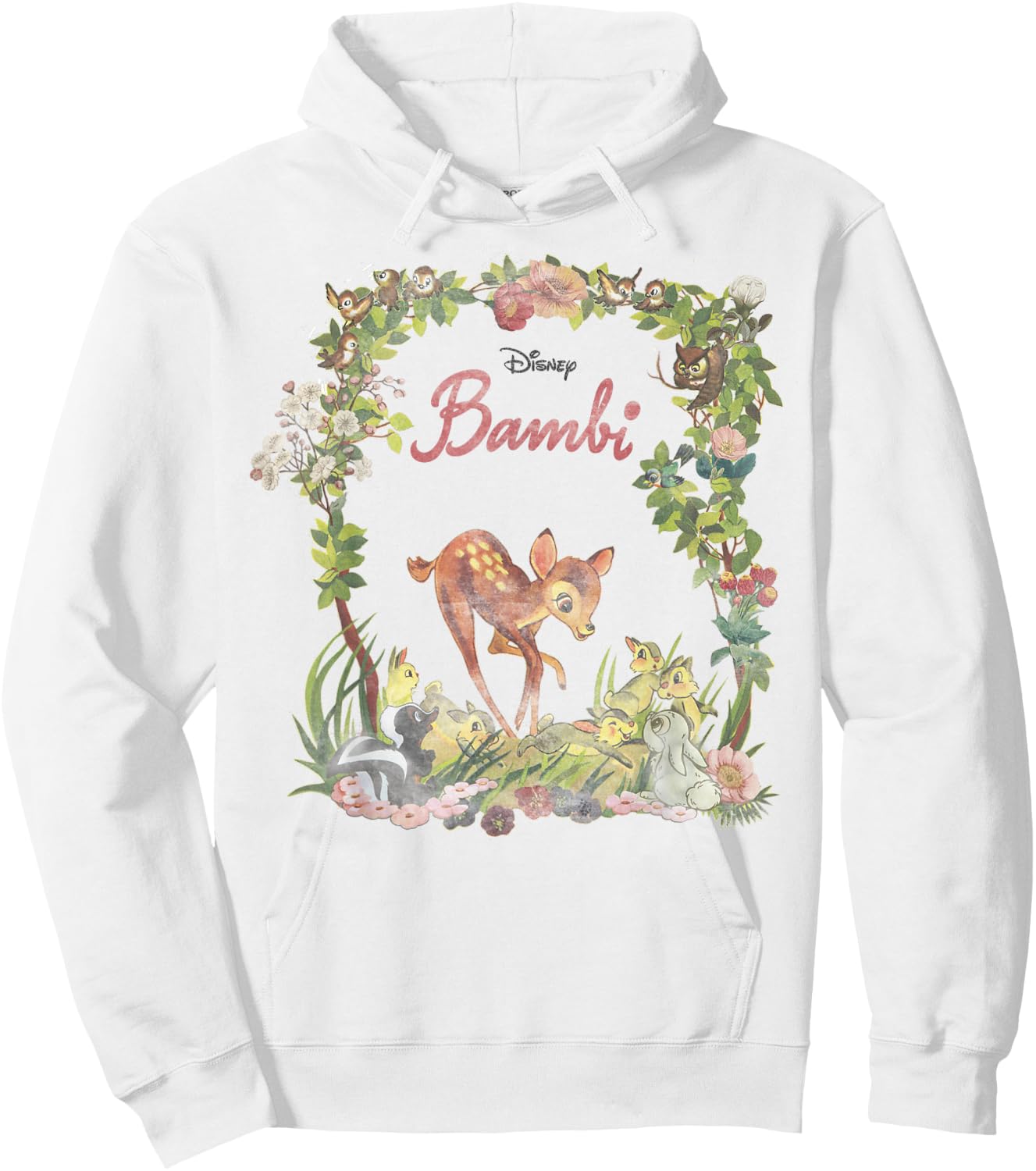 Disney Bambi Floral Portrait Hoodie - Hoodie | White