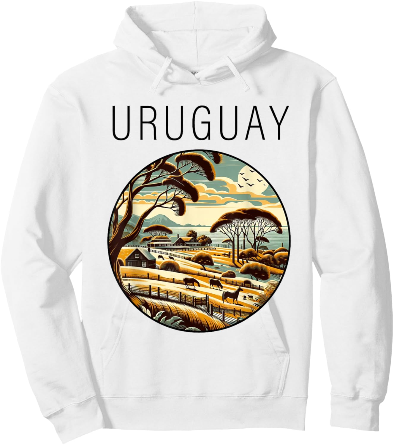Uruguay scenery Art Deco Hoodie - Hoodie | White