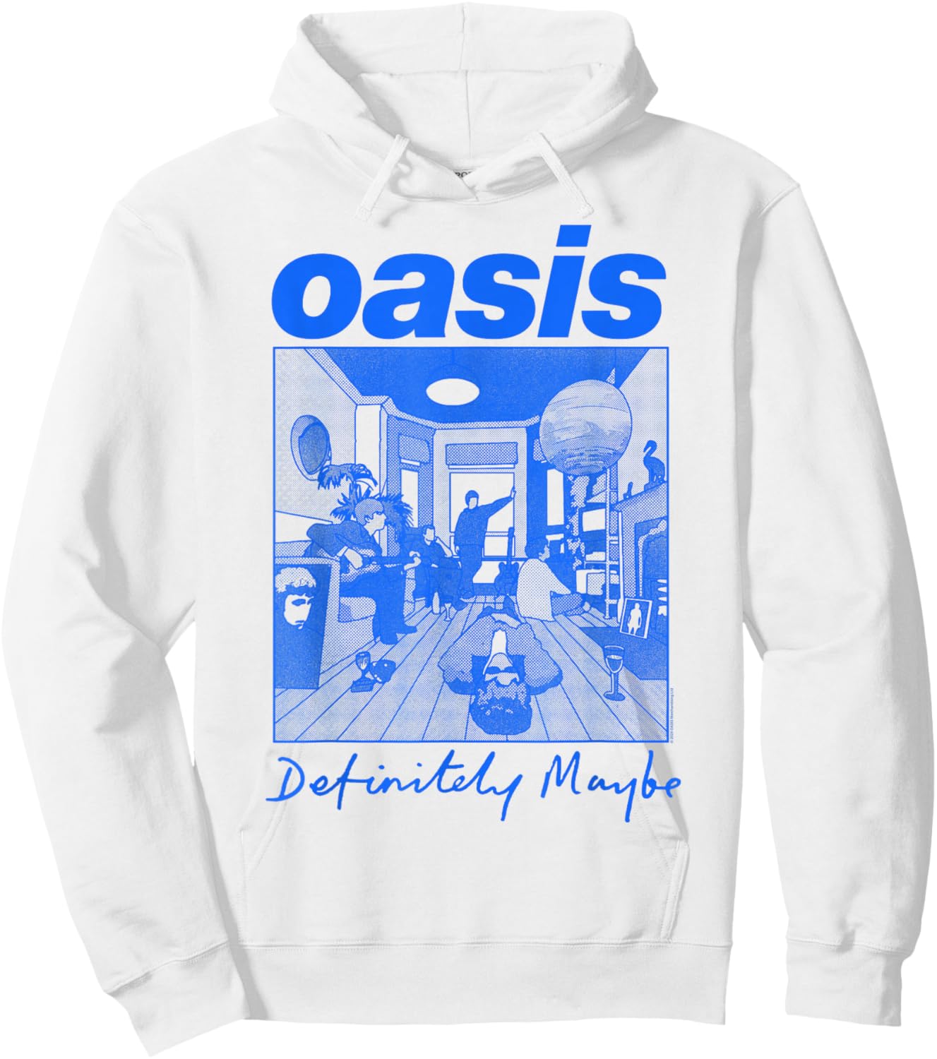 Oasis – Definitely Maybe Illustration Hoodie - Hoodie | White