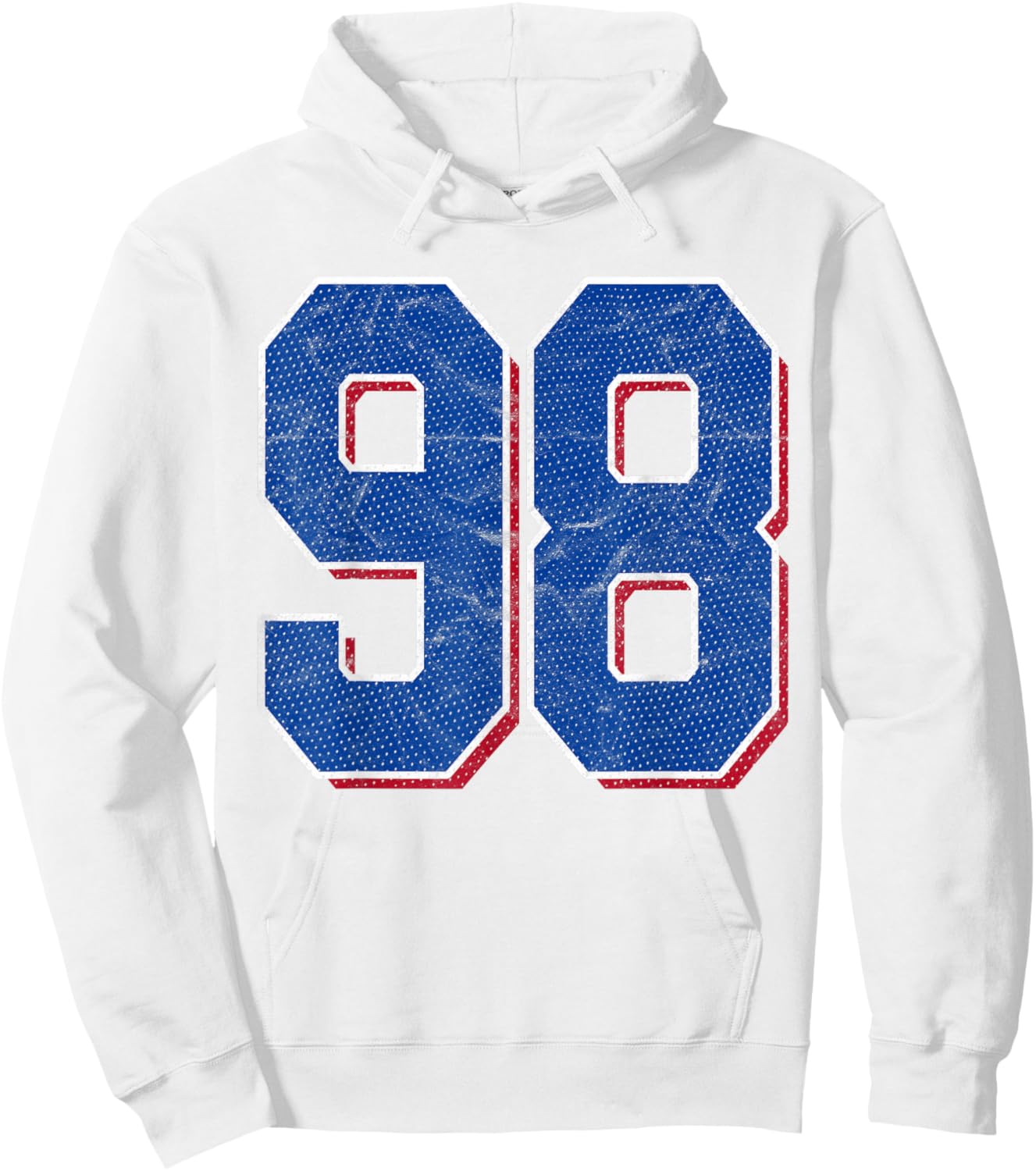 Number 98 Numbered Uniform Sports Team Jersey 98th Birthday Hoodie - Hoodie | White