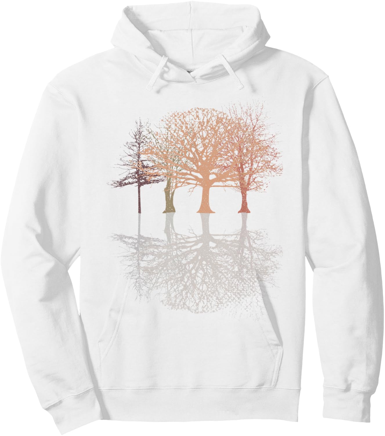 Wild Nature Wildlife Trees Reflection Outdoor Forest Hoodie - Hoodie | White