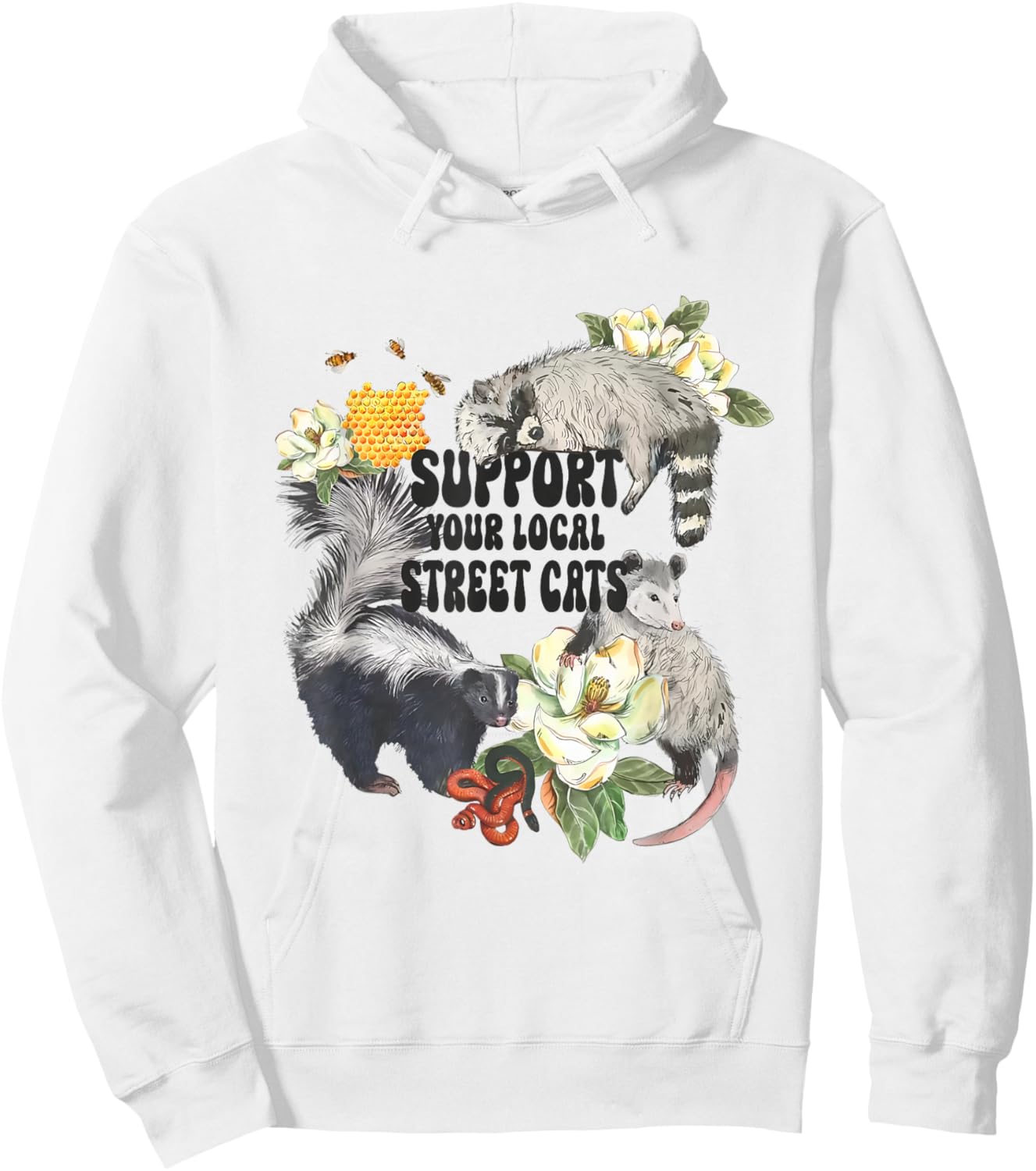 Support Your Local Street Cats Team Trash Street Cats Squad Hoodie - Hoodie | White