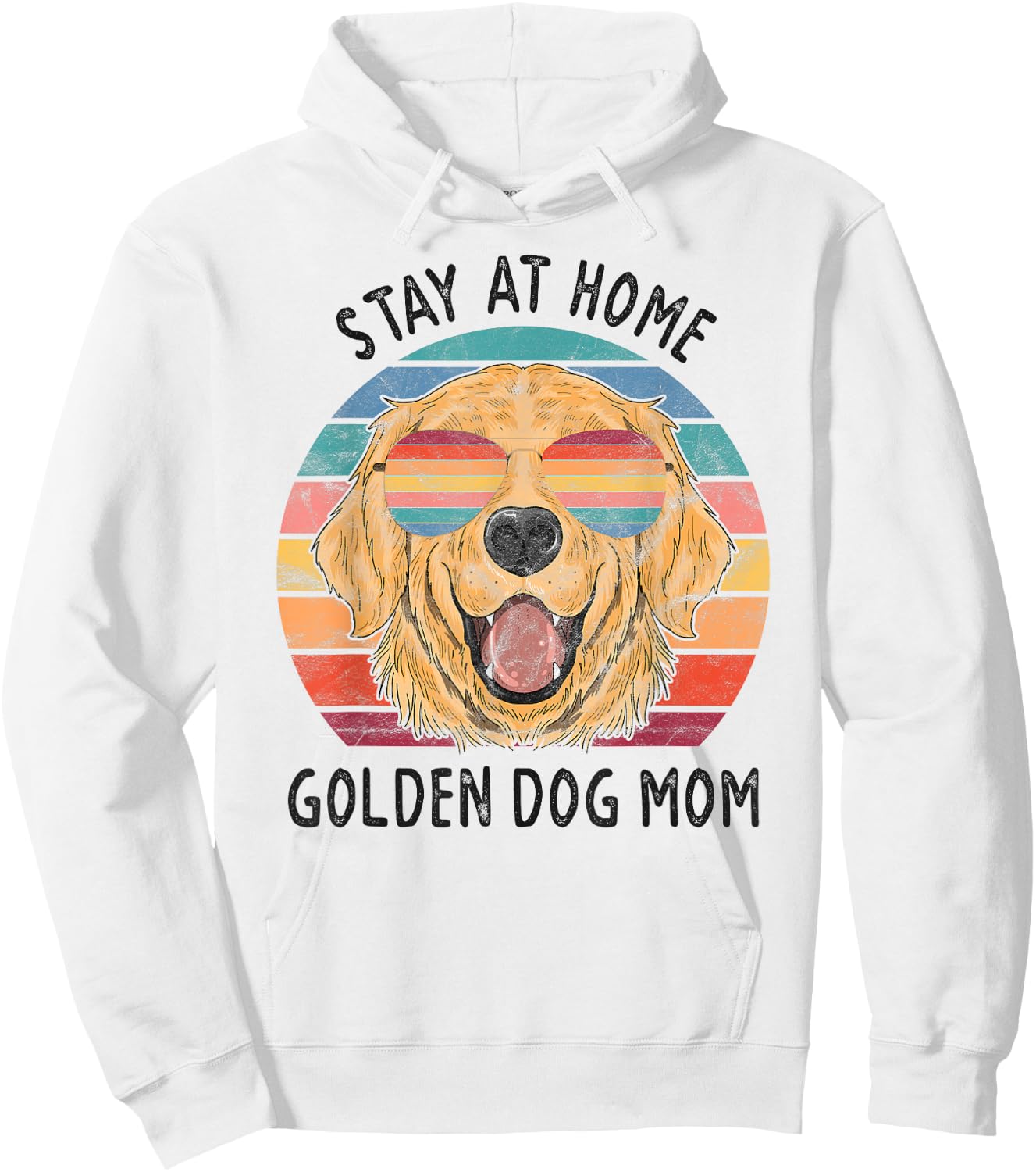 Stay at Home Golden Retriever Dog Mom Men Women Hoodie - Hoodie | White