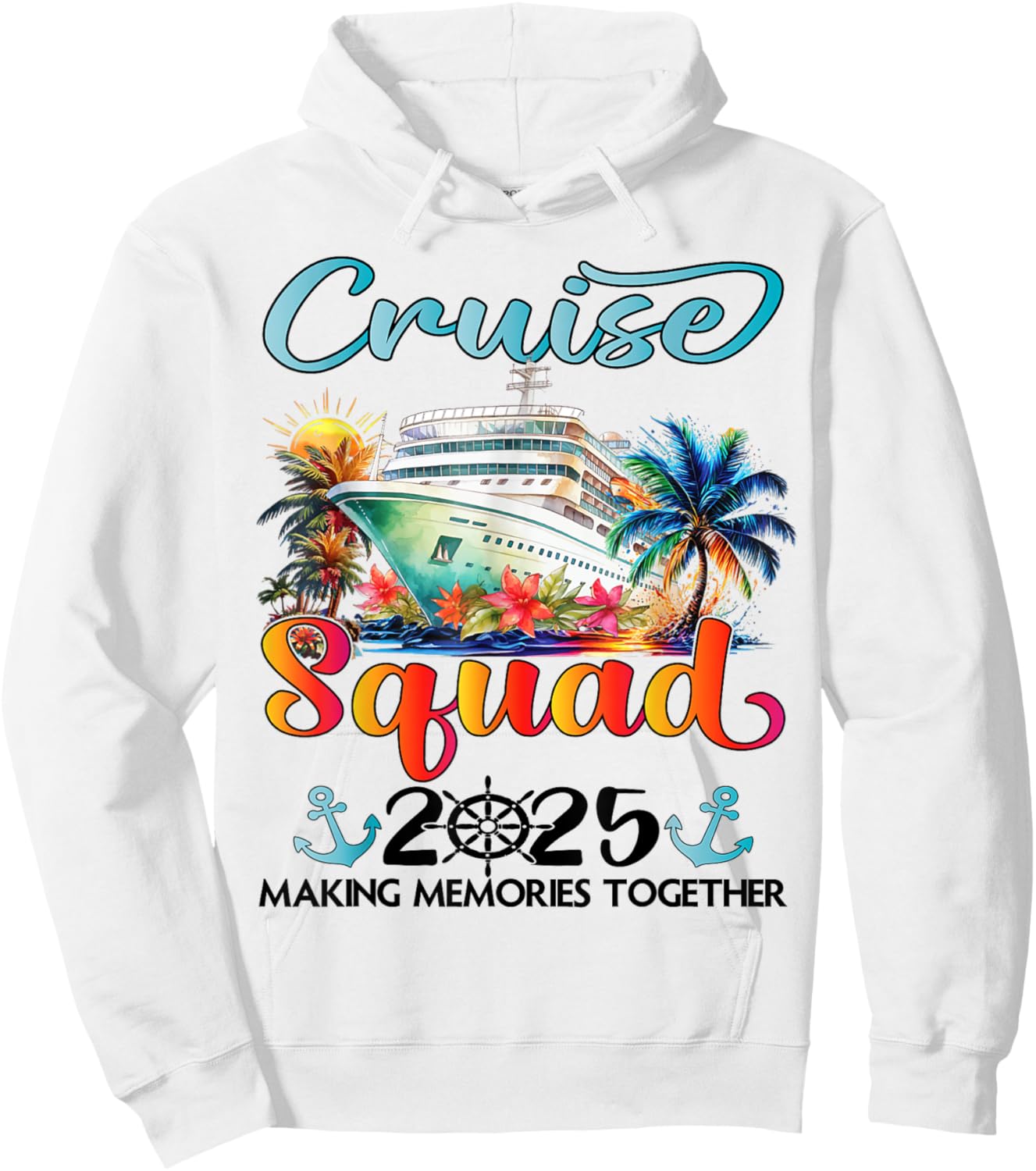Cruise Squad 2025 Friends Family Vacation Matching Group Hoodie - Hoodie | White