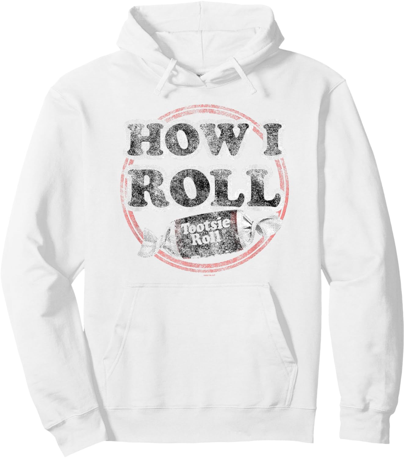 Tootsie Roll Faded How I Roll Text Logo Hoodie - Hoodie | White
