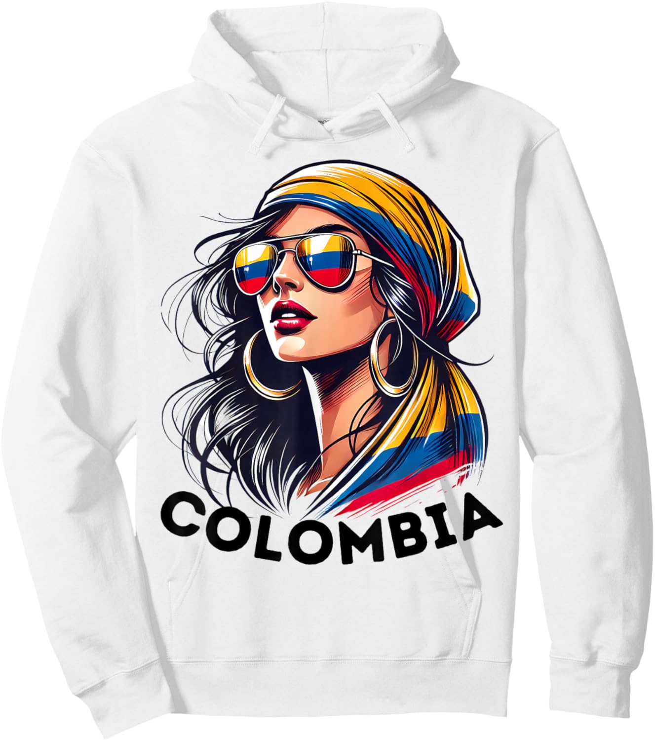 Colombians Souvenirs Products Woman Flag Roots Colombia Hoodie - Hoodie | White