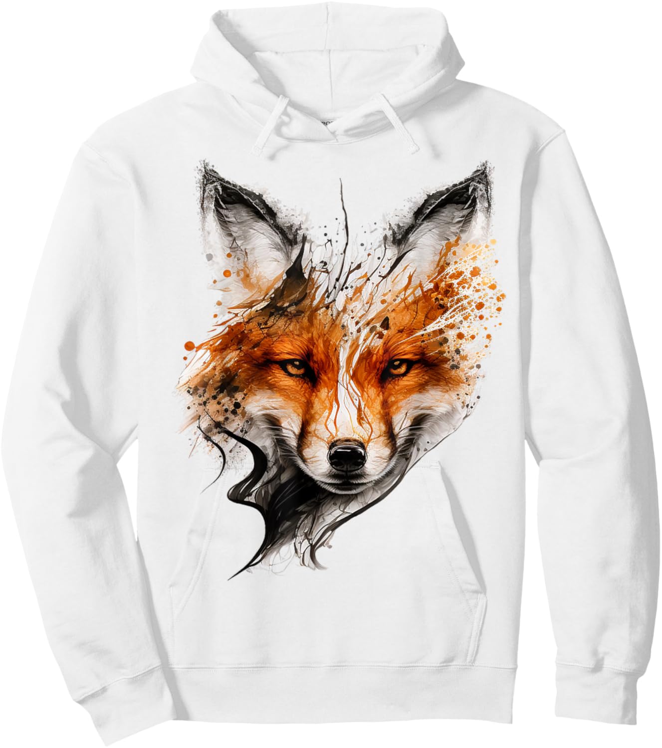 Fox Animal Graphic Art Animal Lovers Fox Hoodie - Hoodie | White