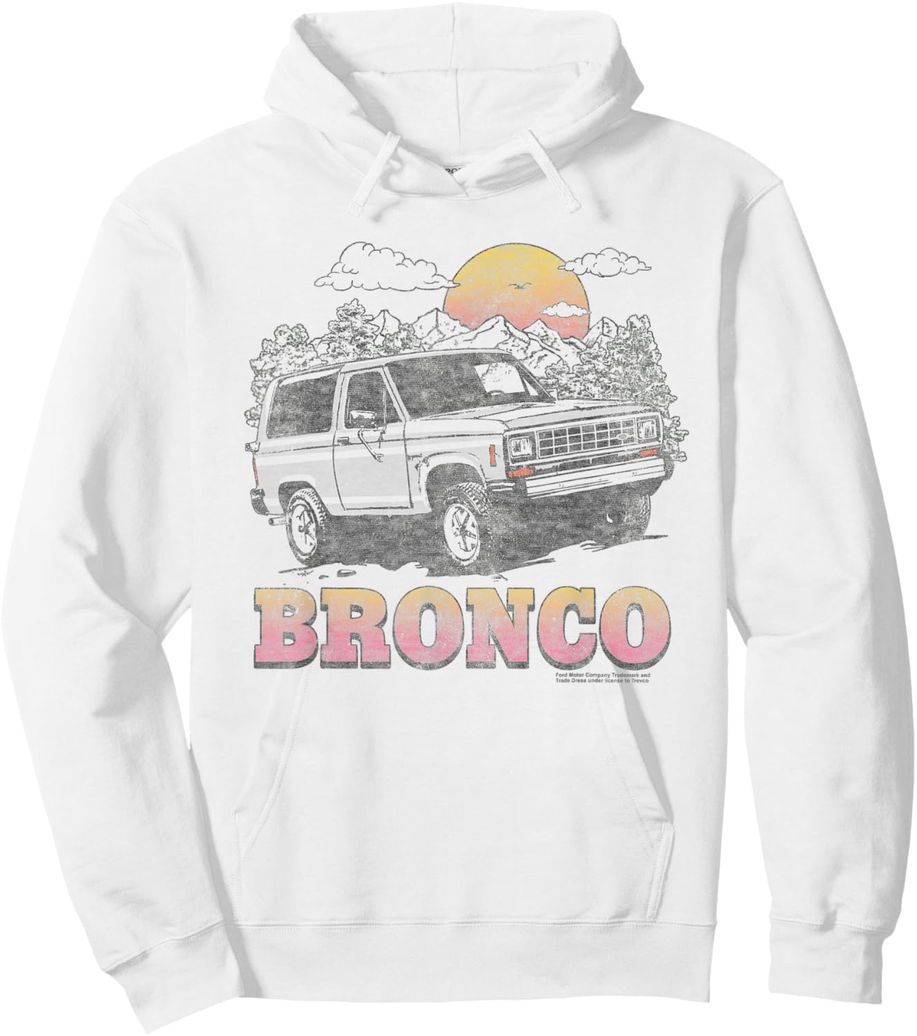 Ford Bronco Sunrise Hoodie - Hoodie | White
