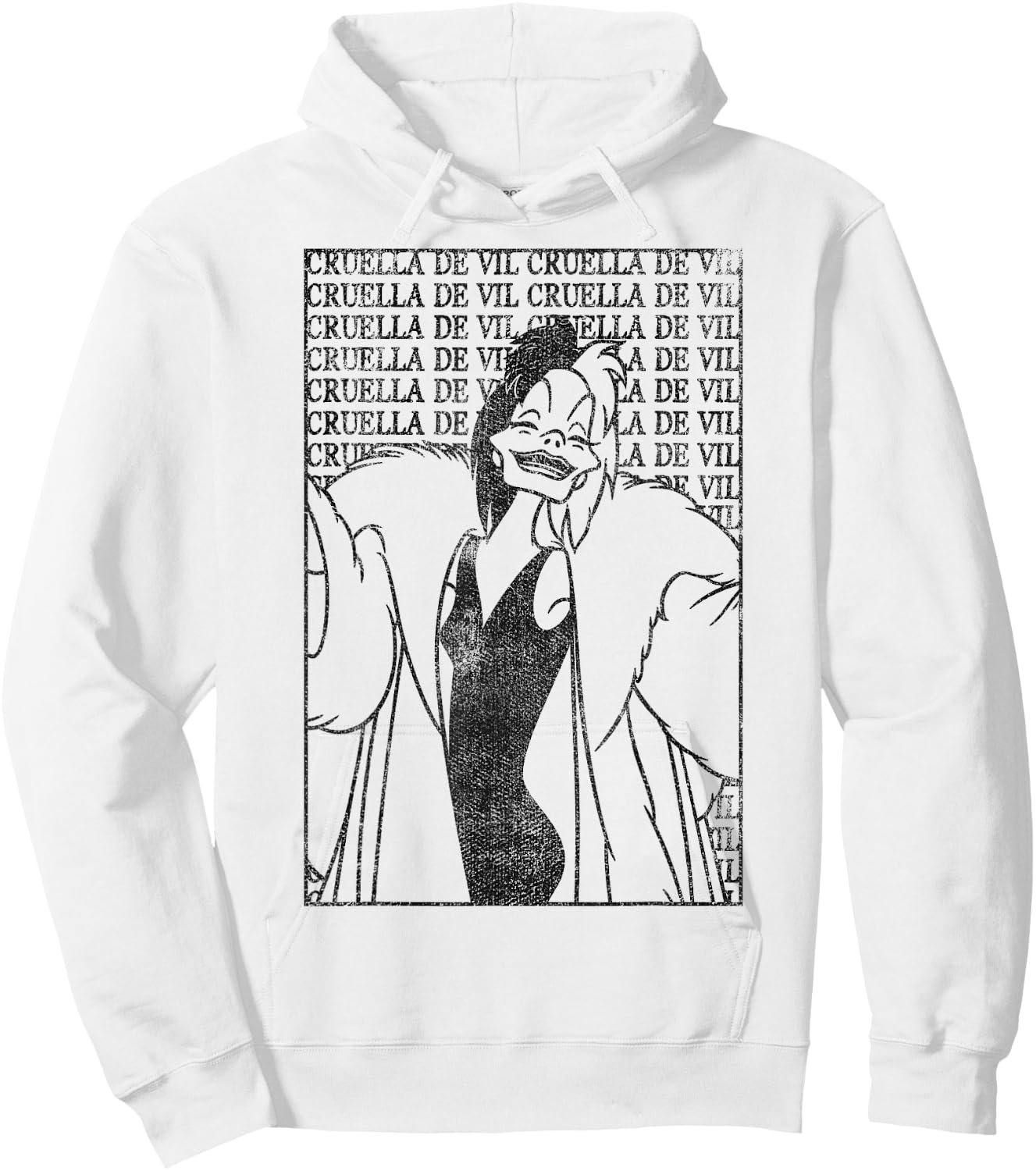 Disney Dalmatians Cruella Card Poster Graphic Hoodie - Hoodie | White