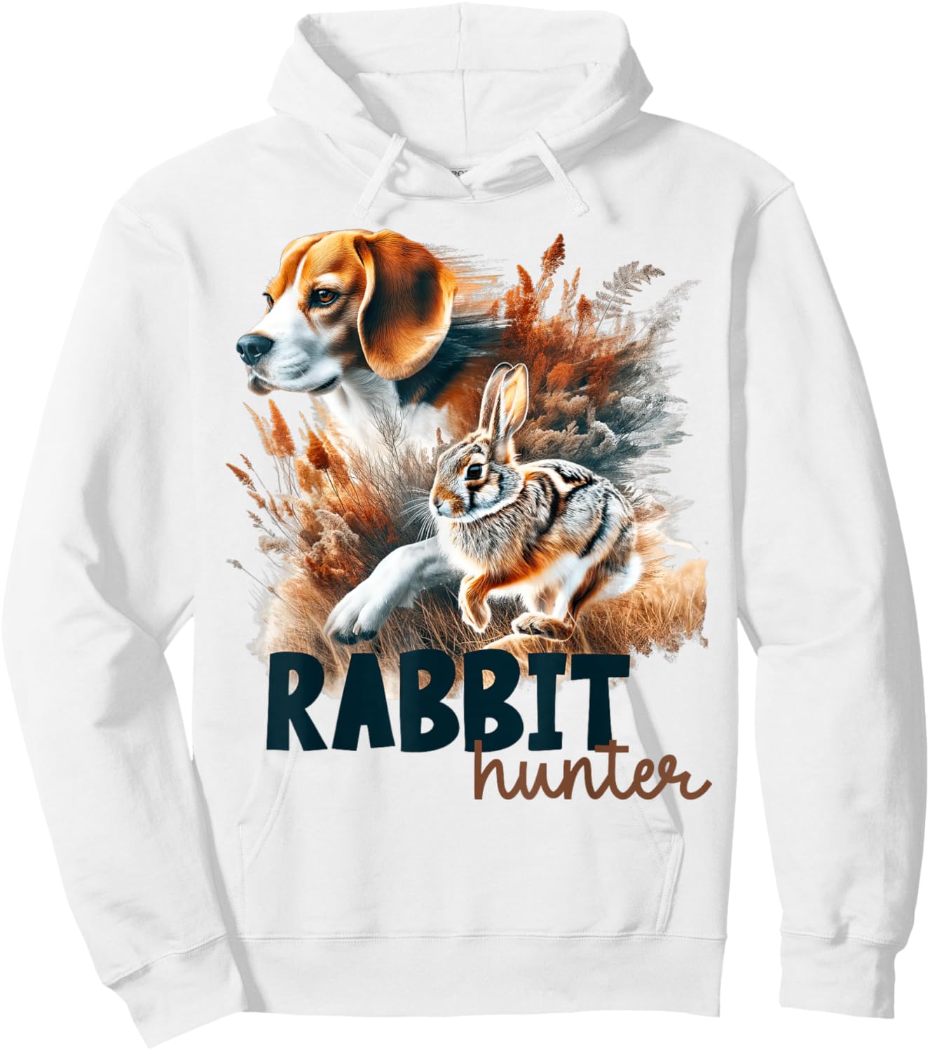 Beagle Dog Rabbit Hunter Rabbit Hunting Rabbiting Hunter Hoodie - Hoodie | White