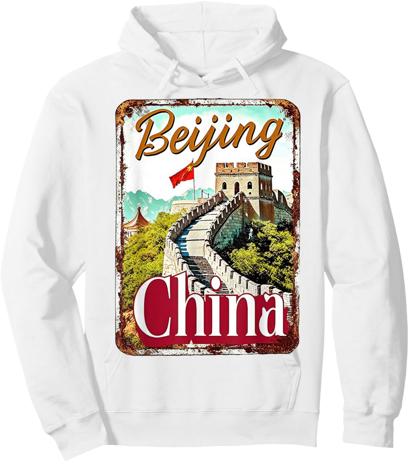 Beijing China Great Wall Heritage Architecture City Trip Hoodie - Hoodie | White