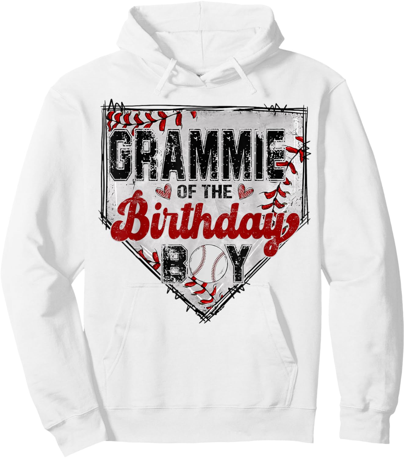 Grammie Of The Birthday Boy Baseball Lover Family Matching Hoodie - Hoodie | White
