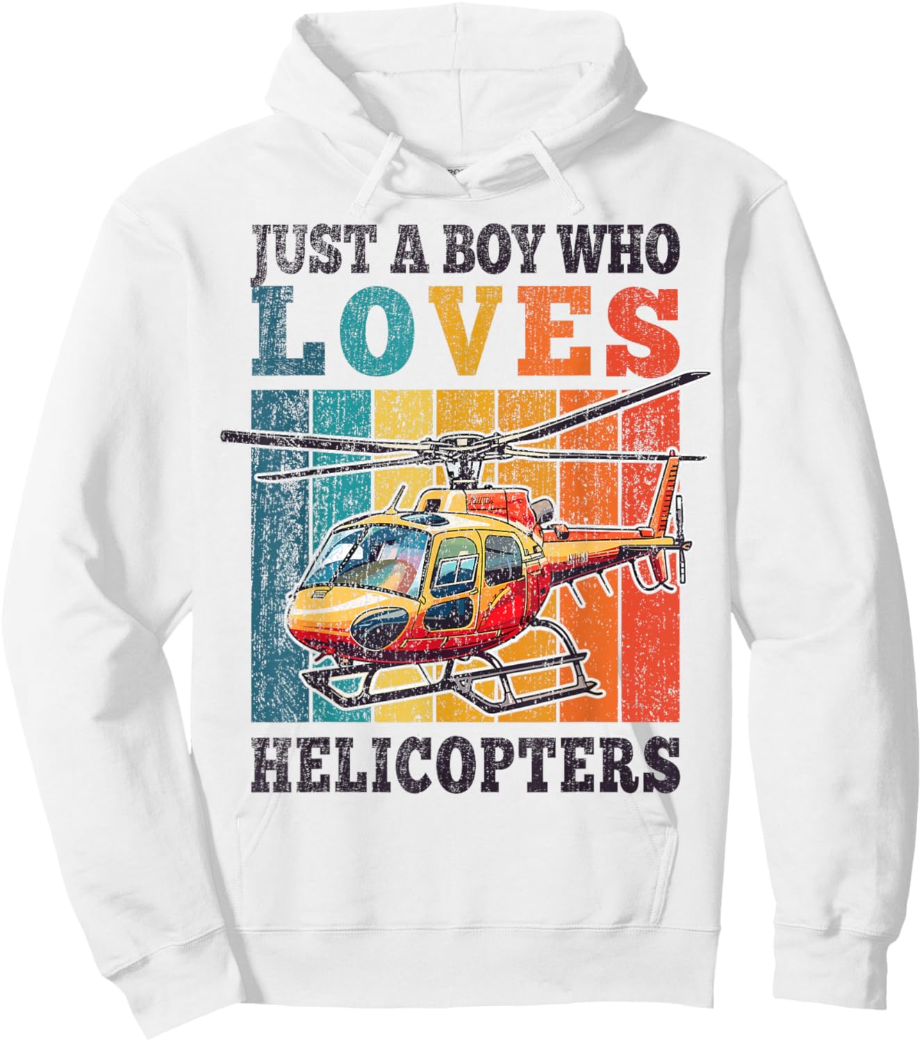Helicopter Just A Boy Who Loves Helicopters Kid Boys Toddler Hoodie - Hoodie | White