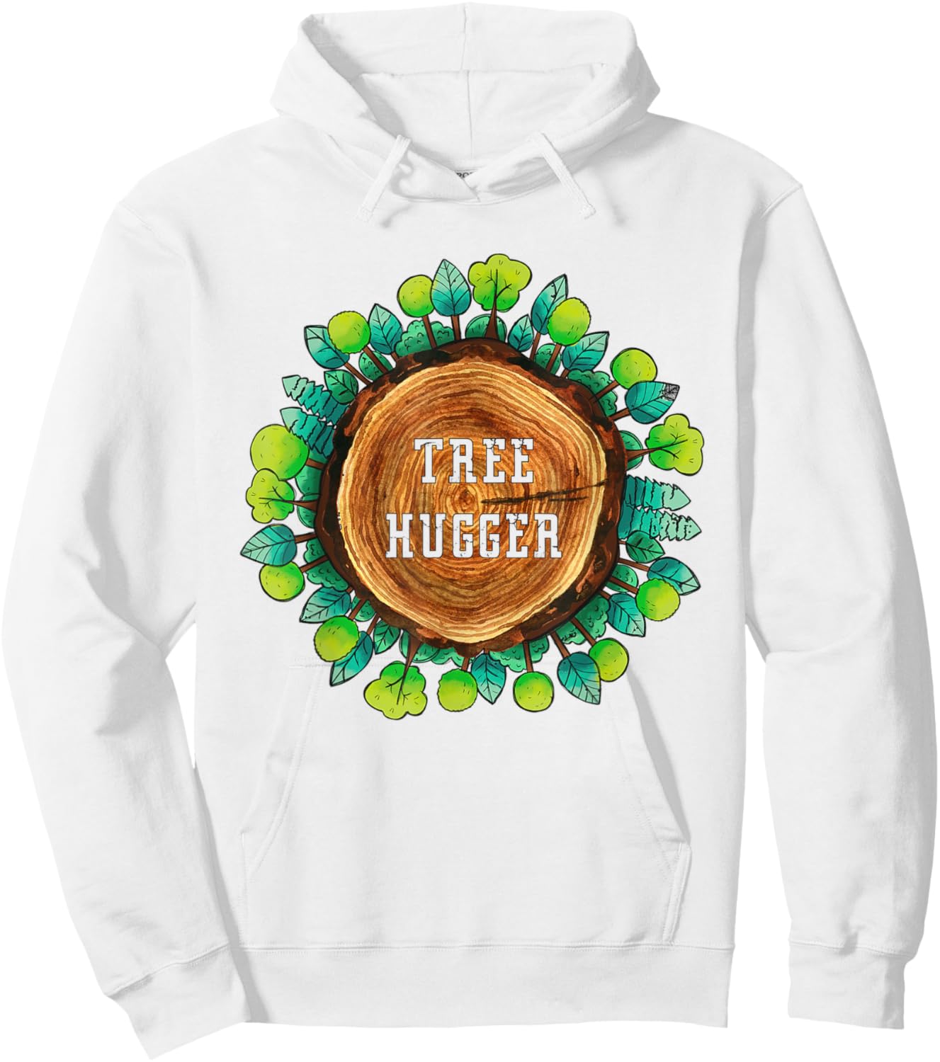 Vintage Retro Environmental Nature Lover Tree Hugger Hoodie - Hoodie | White