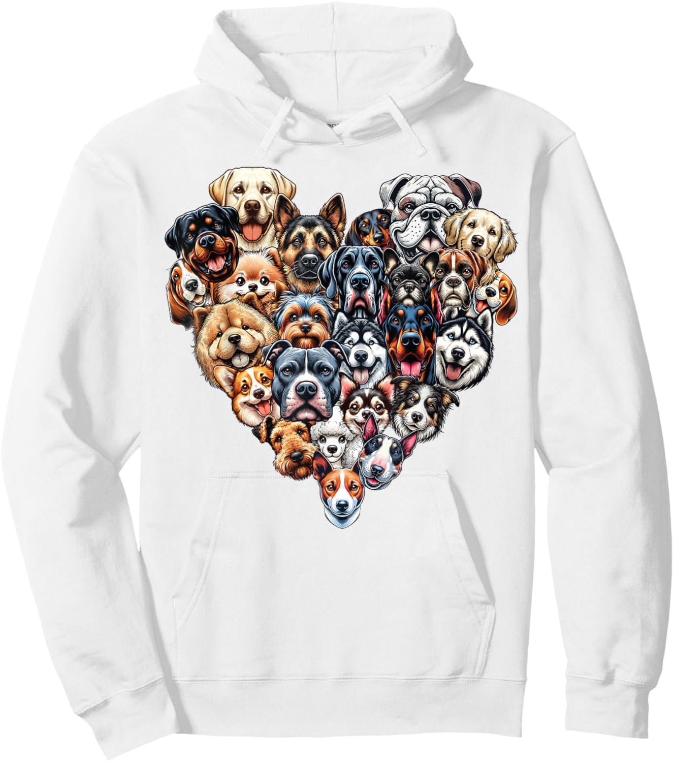 Types Of Dogs Breeds Chart Educational Canine Enthusiast Hoodie - Hoodie | White