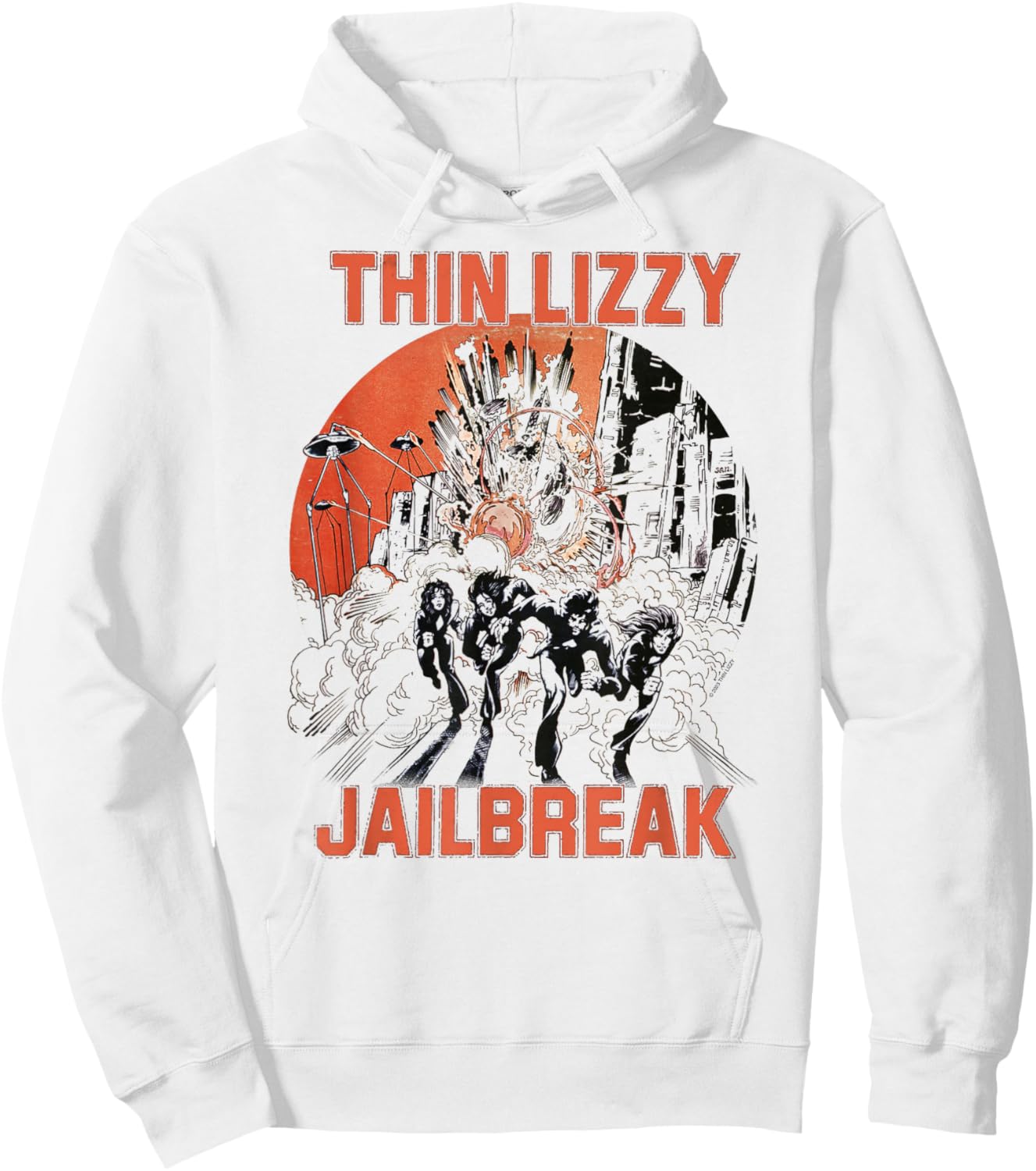 Thin Lizzy – Jail Break On Yellow Hoodie - Hoodie | White