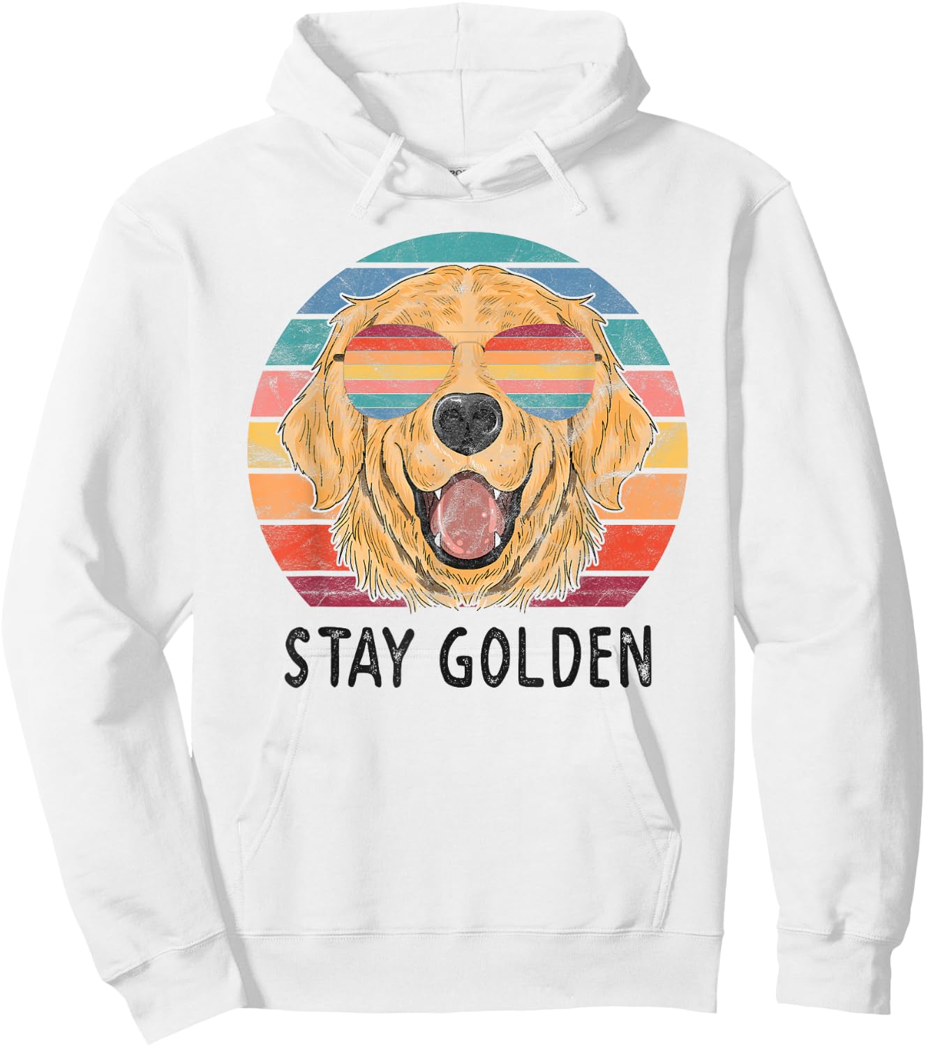 Stay Golden Retriever Dog Men Women Girls Kids Hoodie - Hoodie | White