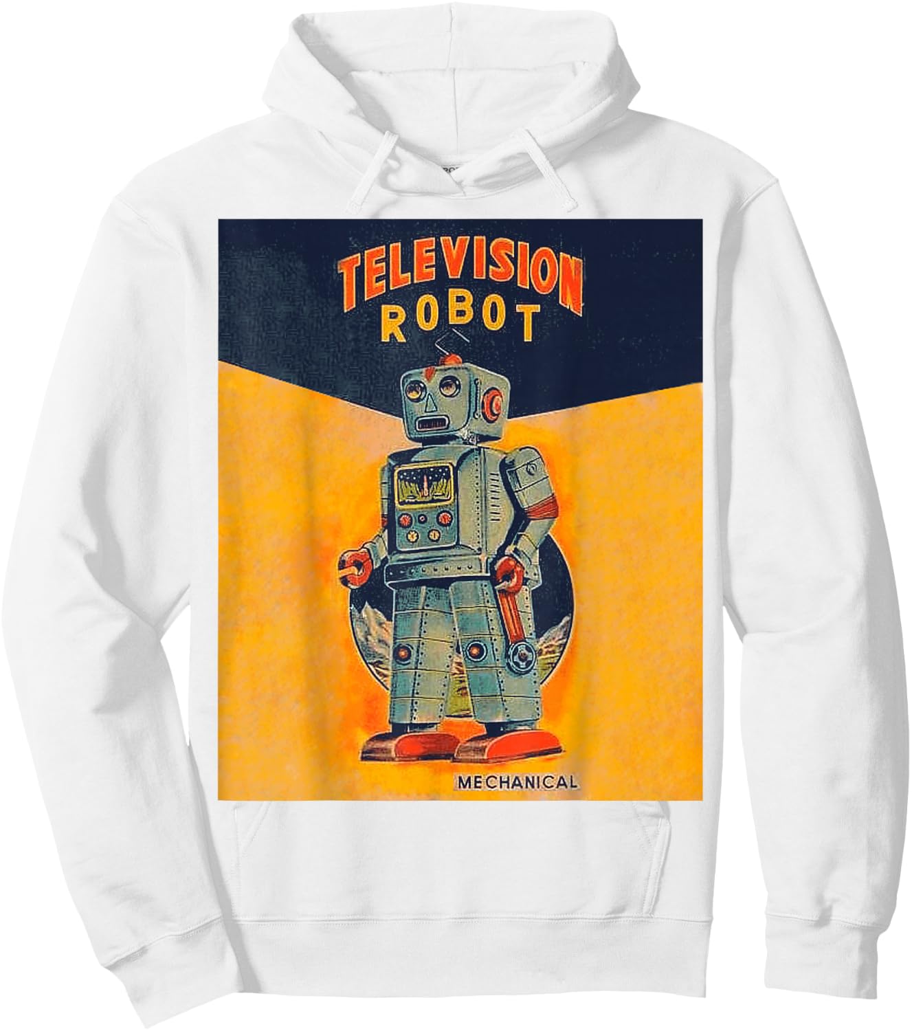 Vintage Graphics American Toy Television Robot Old Retro Hoodie - Hoodie | White